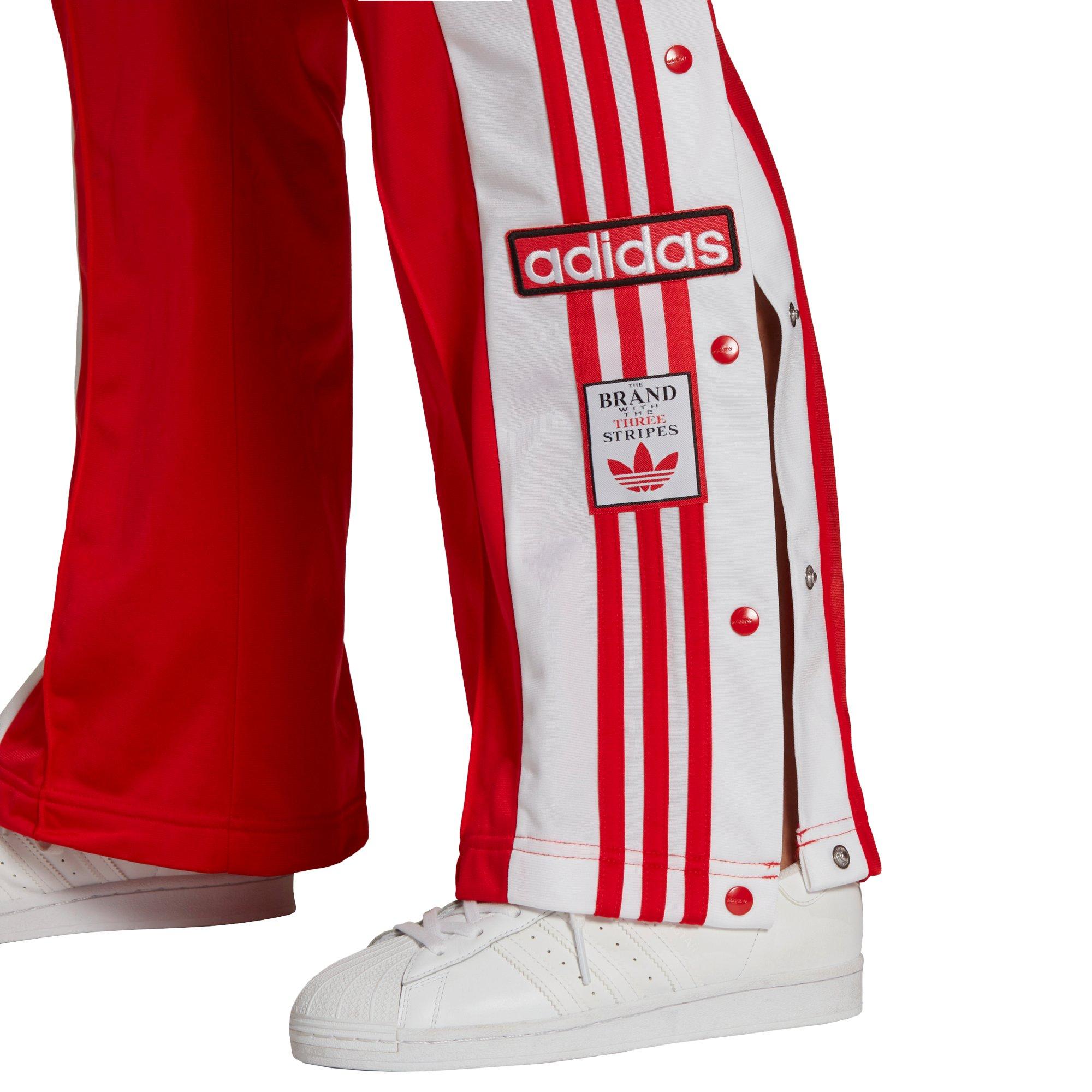 red adidas snap pants