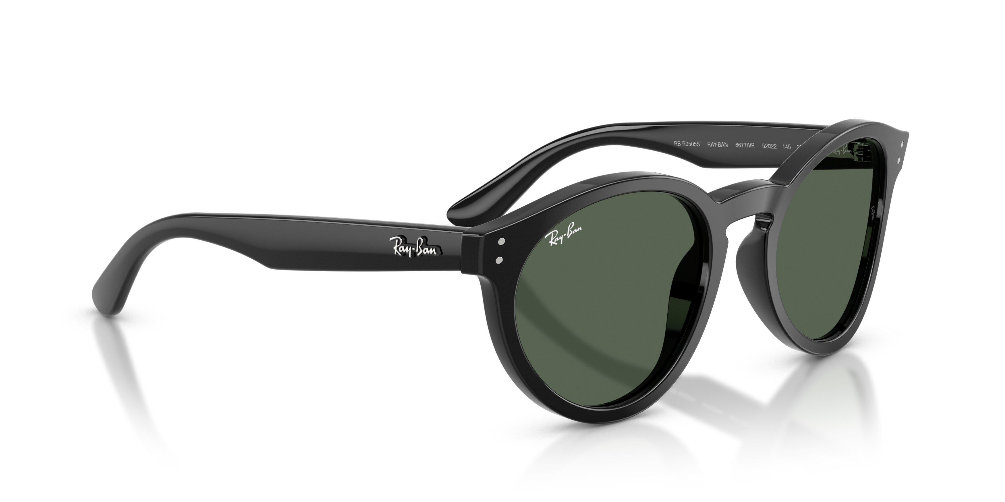 Ray-Ban RBR0505S Dark Green Sunglasses &ndash; Black - BLACK/GREEN Thumbnail View 4