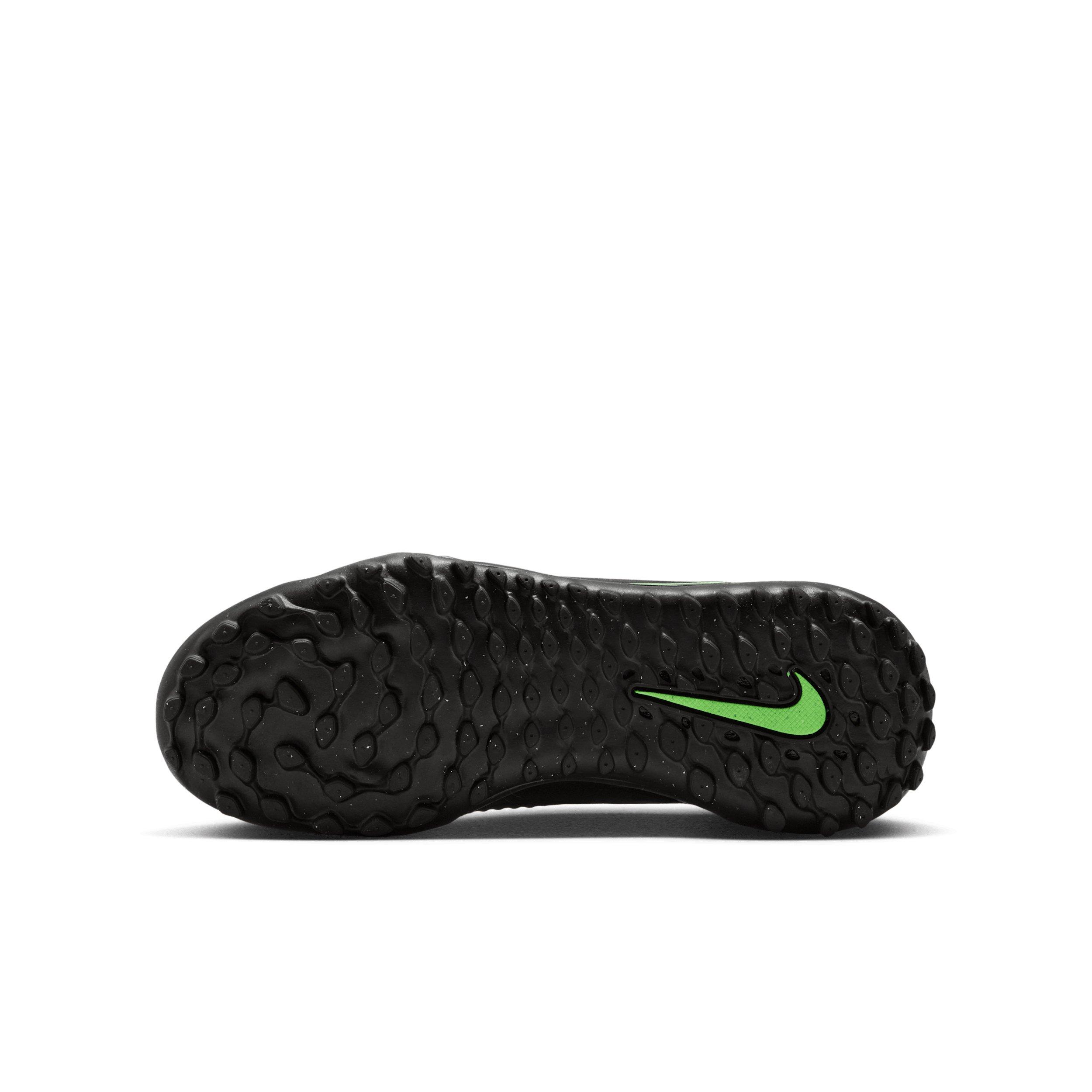 Nike Phantom 6 Low Academy Turf Grade School Kids' "Black/Black/Illusion Green" Soccer Shoe