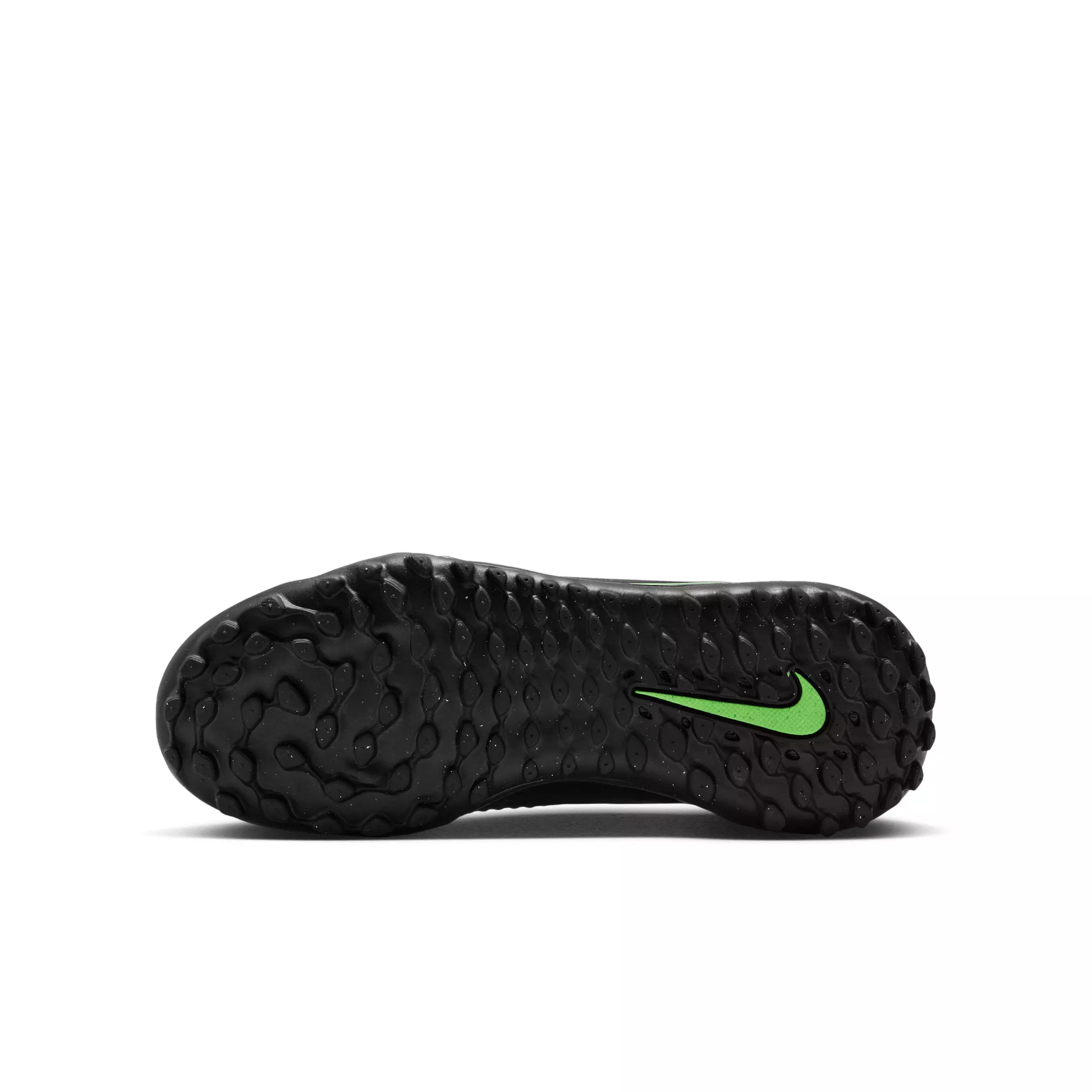 Nike Phantom 6 Low Academy Turf "Black/Black/Illusion Green" Grade School Kids' Soccer Shoe - BLACK/BLACK/GREEN