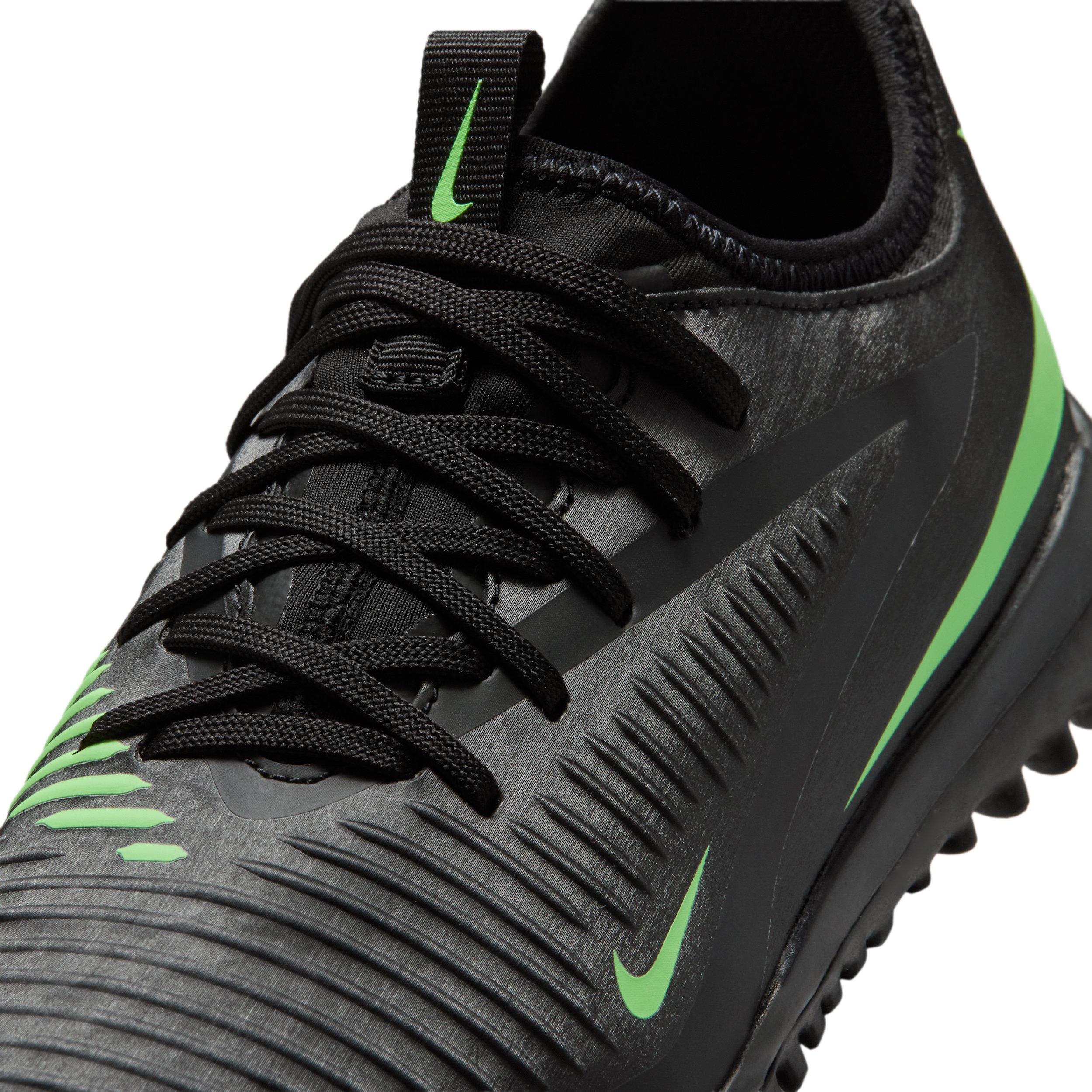Nike Phantom 6 Low Academy Turf Grade School Kids' "Black/Black/Illusion Green" Soccer Shoe
