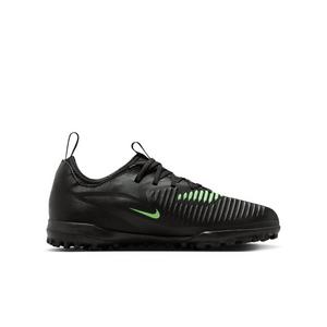 Nike Phantom 6 Low Academy Turf "Black/Black/Illusion Green" Grade School Kids' Soccer Shoe