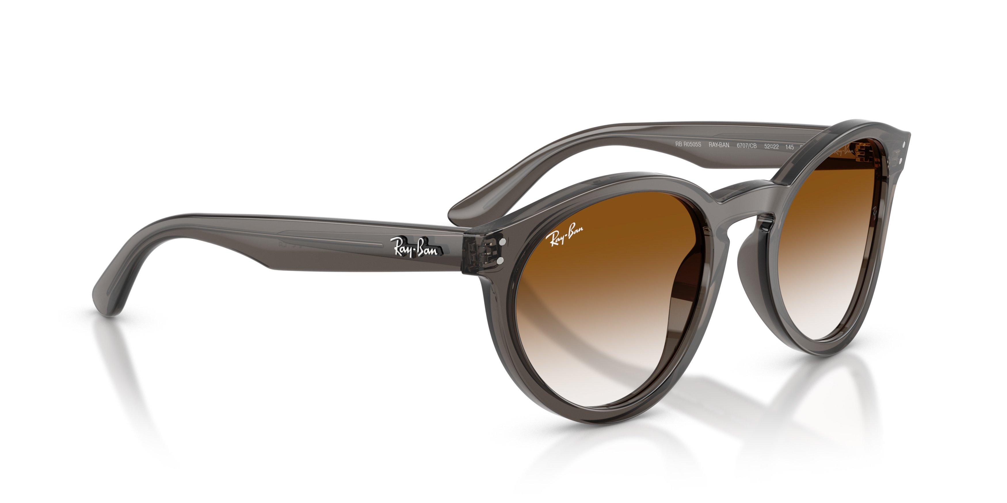 Ray-Ban RBR0505S Brown Gradient Sunglasses &ndash; Transparent Dark Grey - GREY Thumbnail View 4