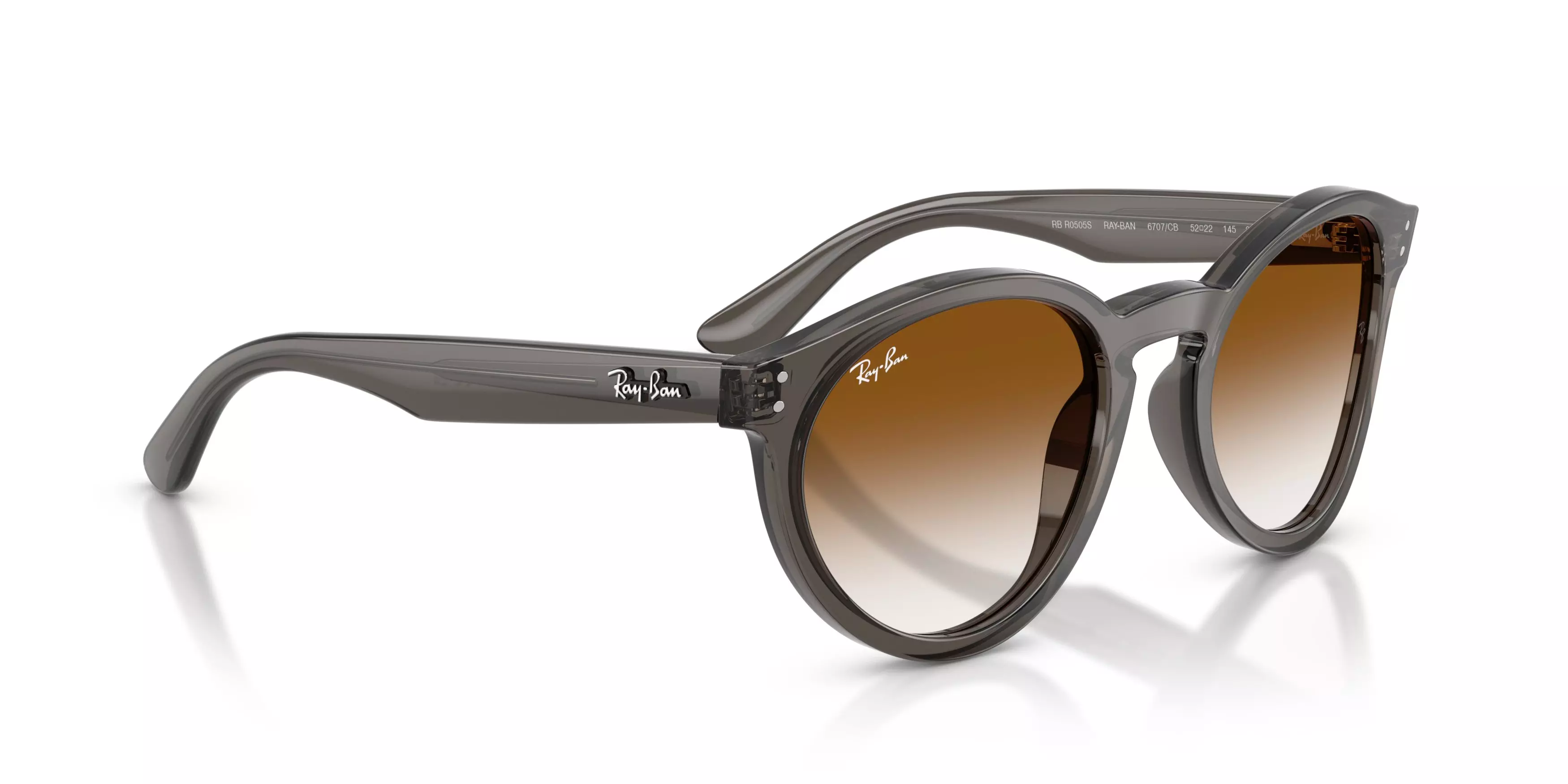 Ray-Ban RBR0505S Brown Gradient Sunglasses &ndash; Transparent Dark Grey - GREY