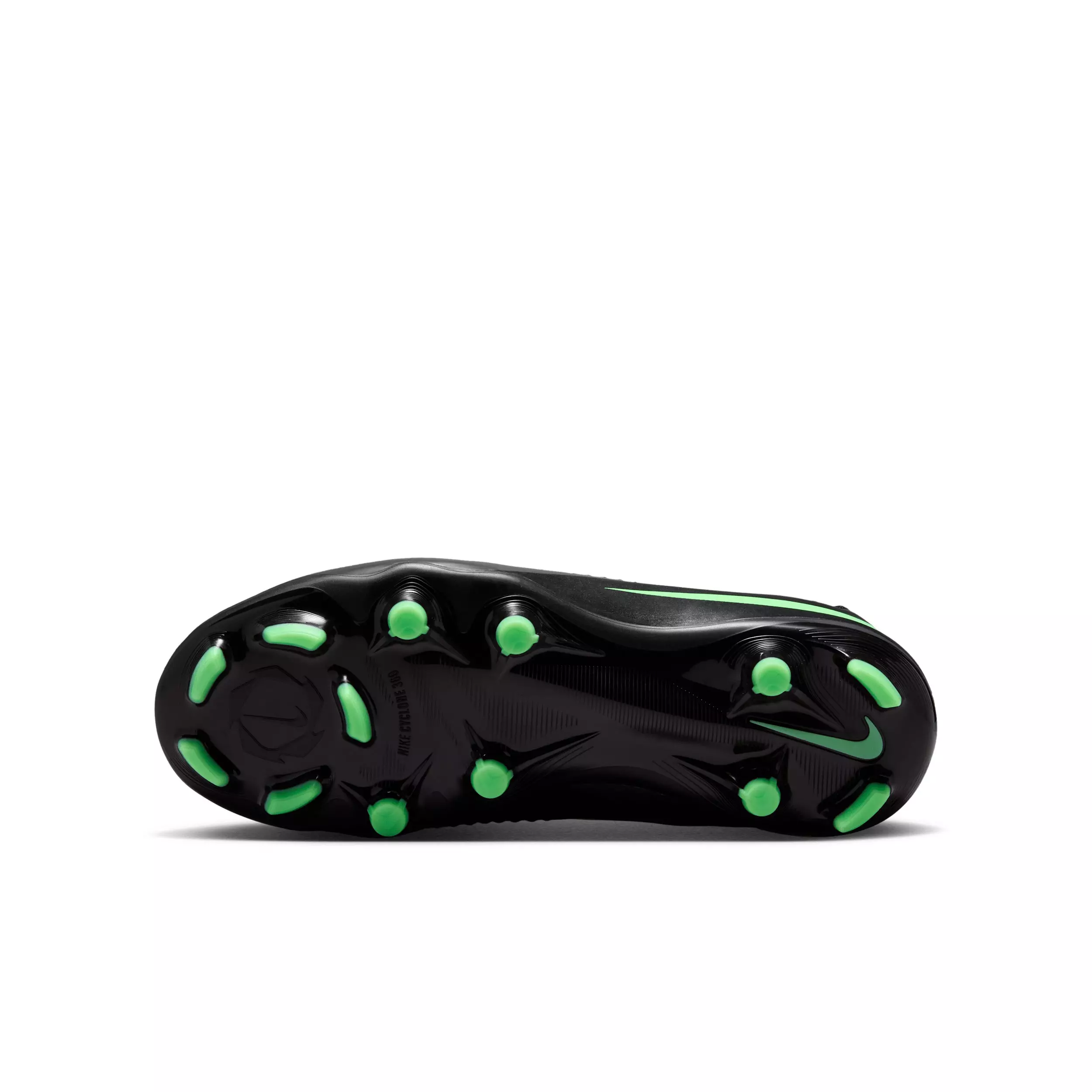 Nike Phantom 6 High Academy MG "Black/Black/Illusion Green" Grade School Kids' Soccer Cleat - BLACK/BLACK/GREEN