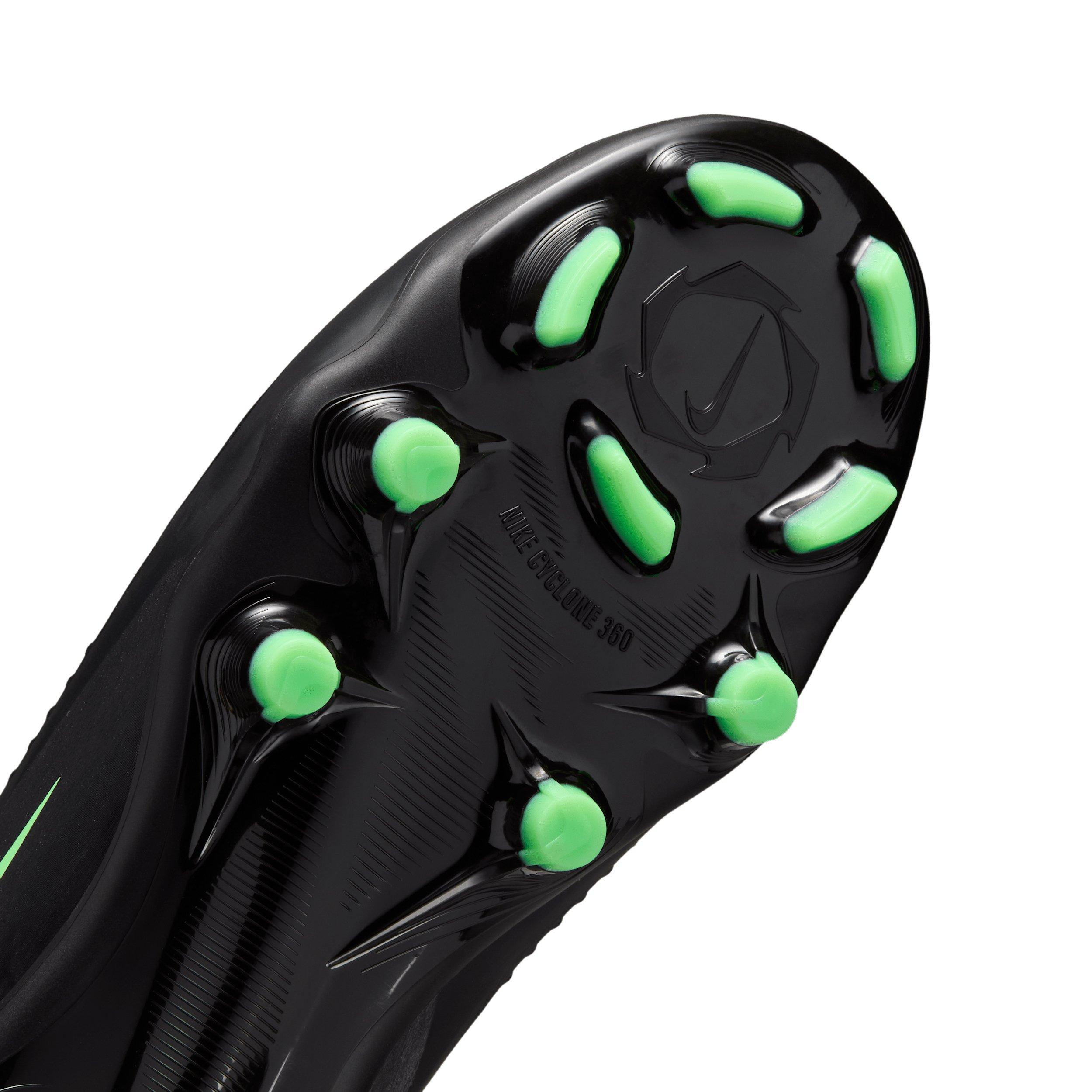 Nike Phantom 6 High Academy MG Grade School Kids' "Black/Black/Illusion Green" Soccer Cleat