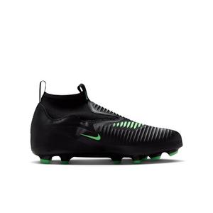 Nike Phantom 6 High Academy MG "Black/Black/Illusion Green" Grade School Kids' Soccer Cleat