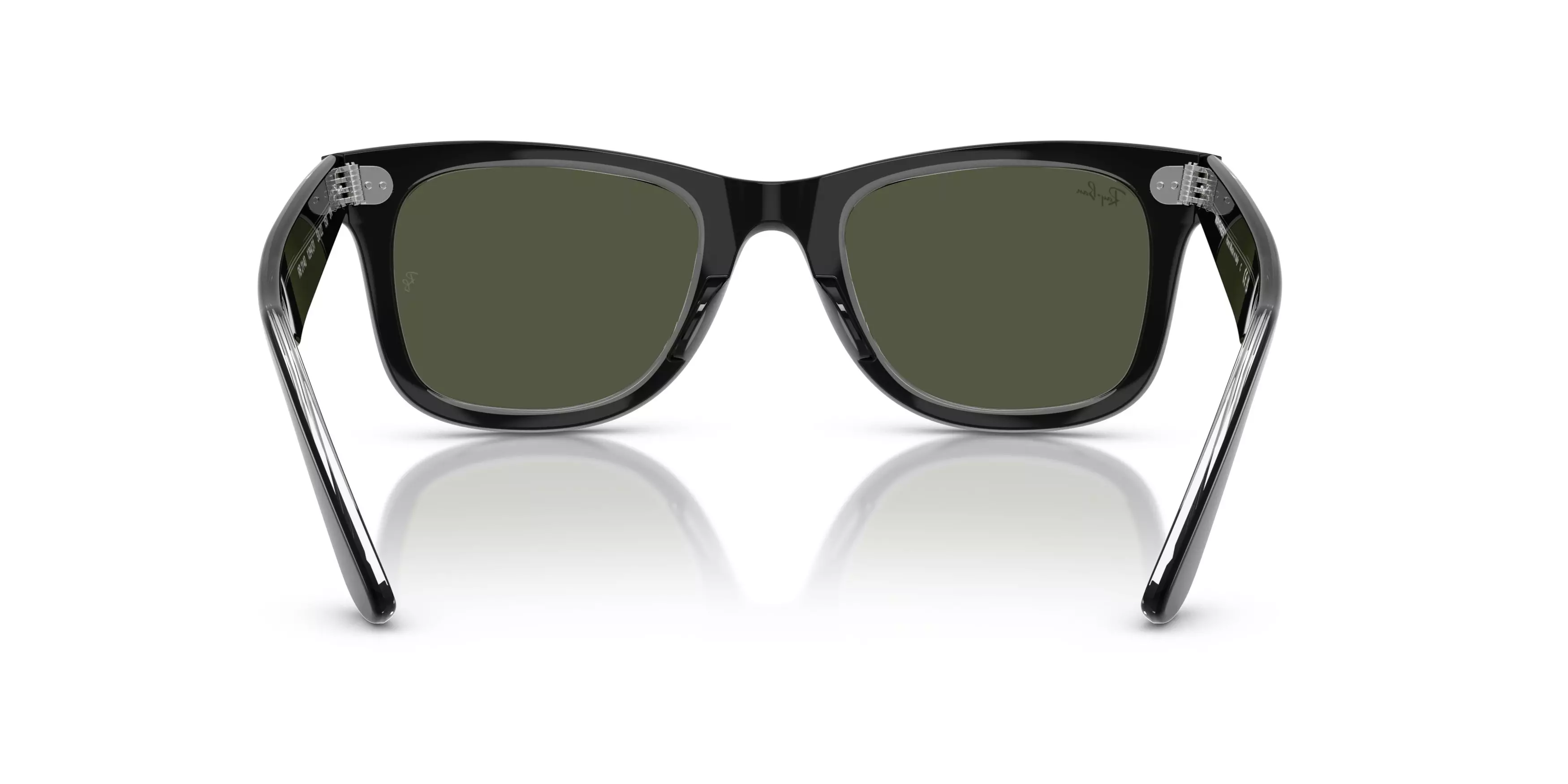 Ray-Ban Original Wayfarer Classic Green Sunglasses – Black on Transparent - BLACK/GREEN