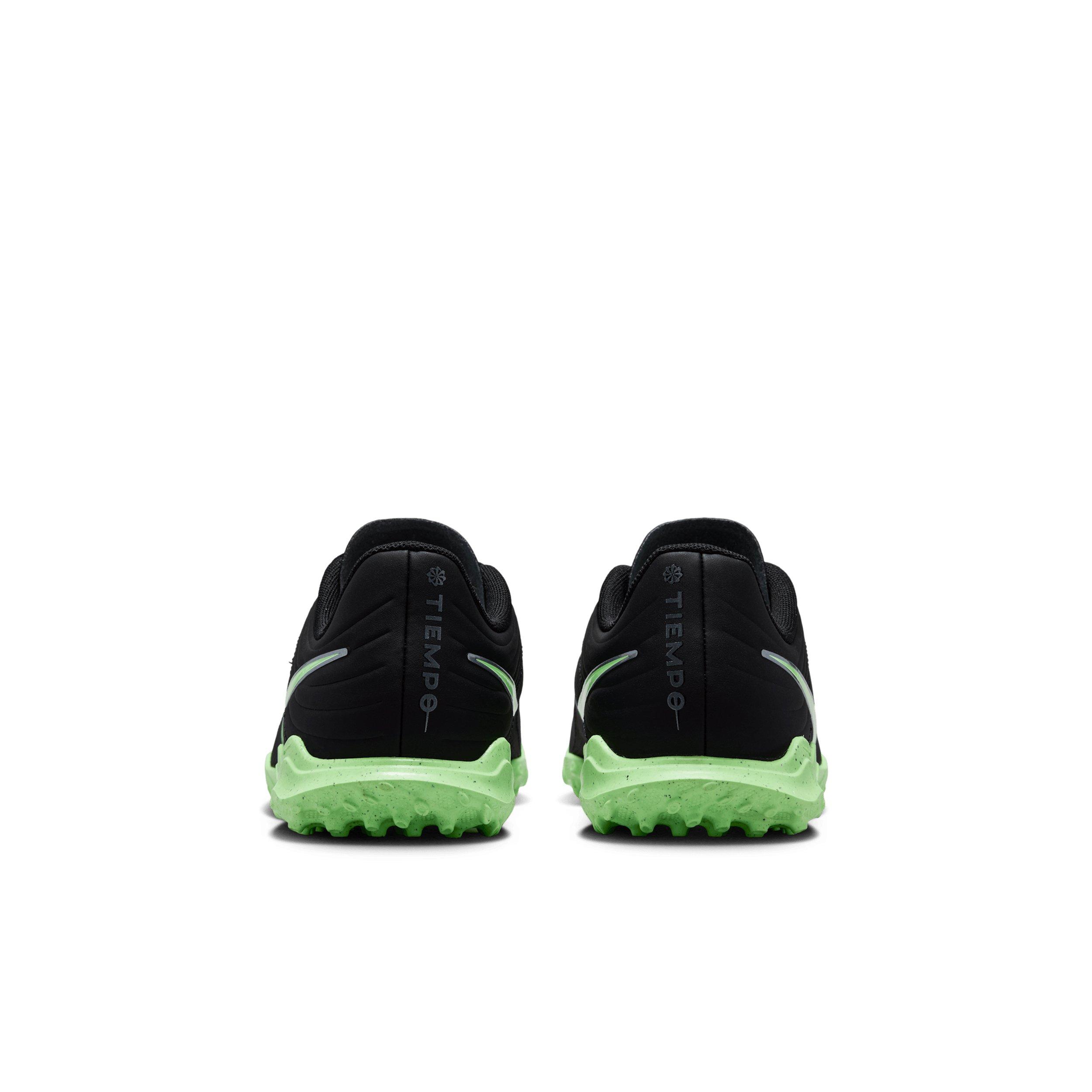 Nike Tiempo Maestro Club Turf "Black/Black/Illusion Green" Grade School Kids' Soccer Shoe - BLACK/BLACK/GREEN Thumbnail View 5
