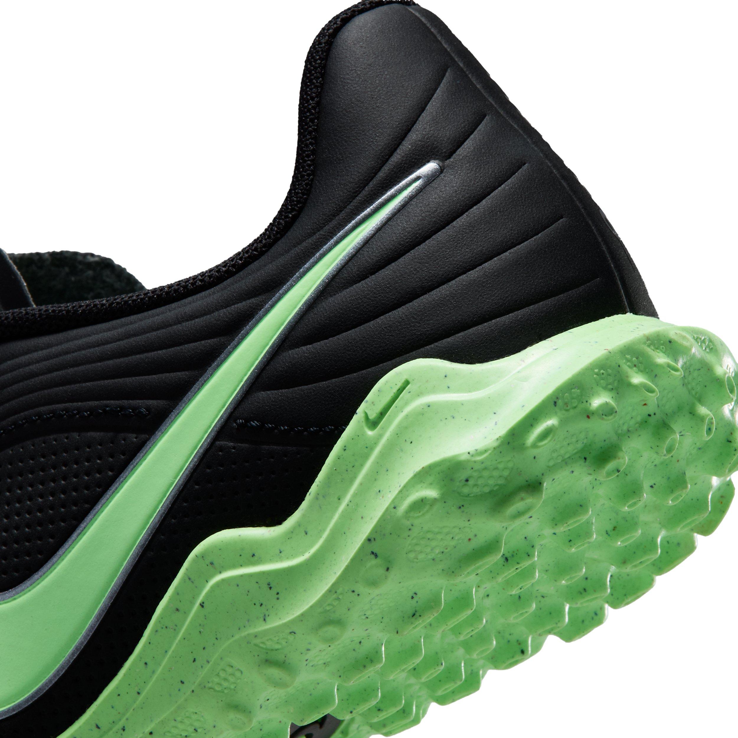 Nike Tiempo Maestro Club Turf "Black/Black/Illusion Green" Grade School Kids' Soccer Shoe - BLACK/BLACK/GREEN Thumbnail View 8