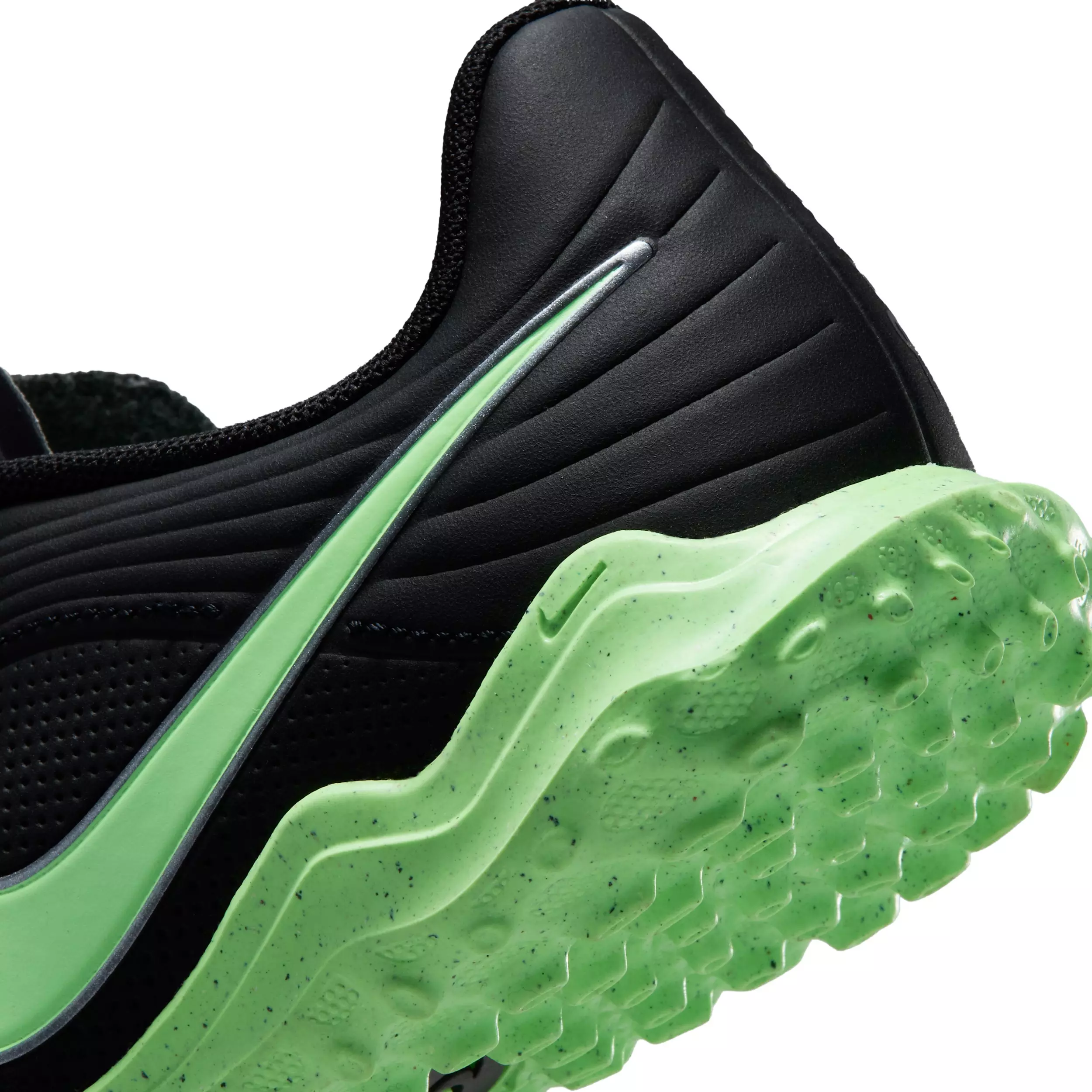Nike Tiempo Maestro Club Turf "Black/Black/Illusion Green" Grade School Kids' Soccer Shoe - BLACK/BLACK/GREEN