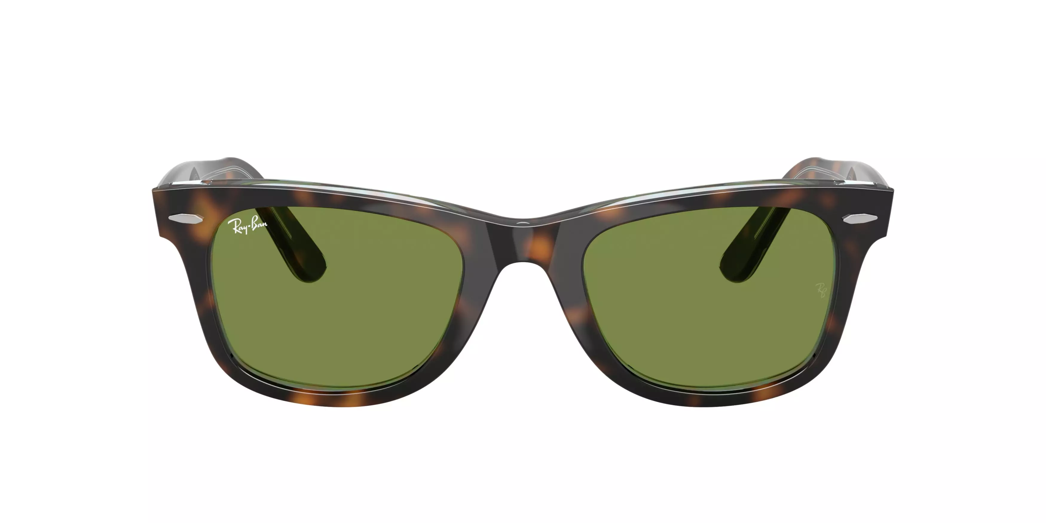 Ray-Ban Original Wayfarer Classic Green Sunglasses – Dark Havana On Multicolor - MULTI-COLOR
