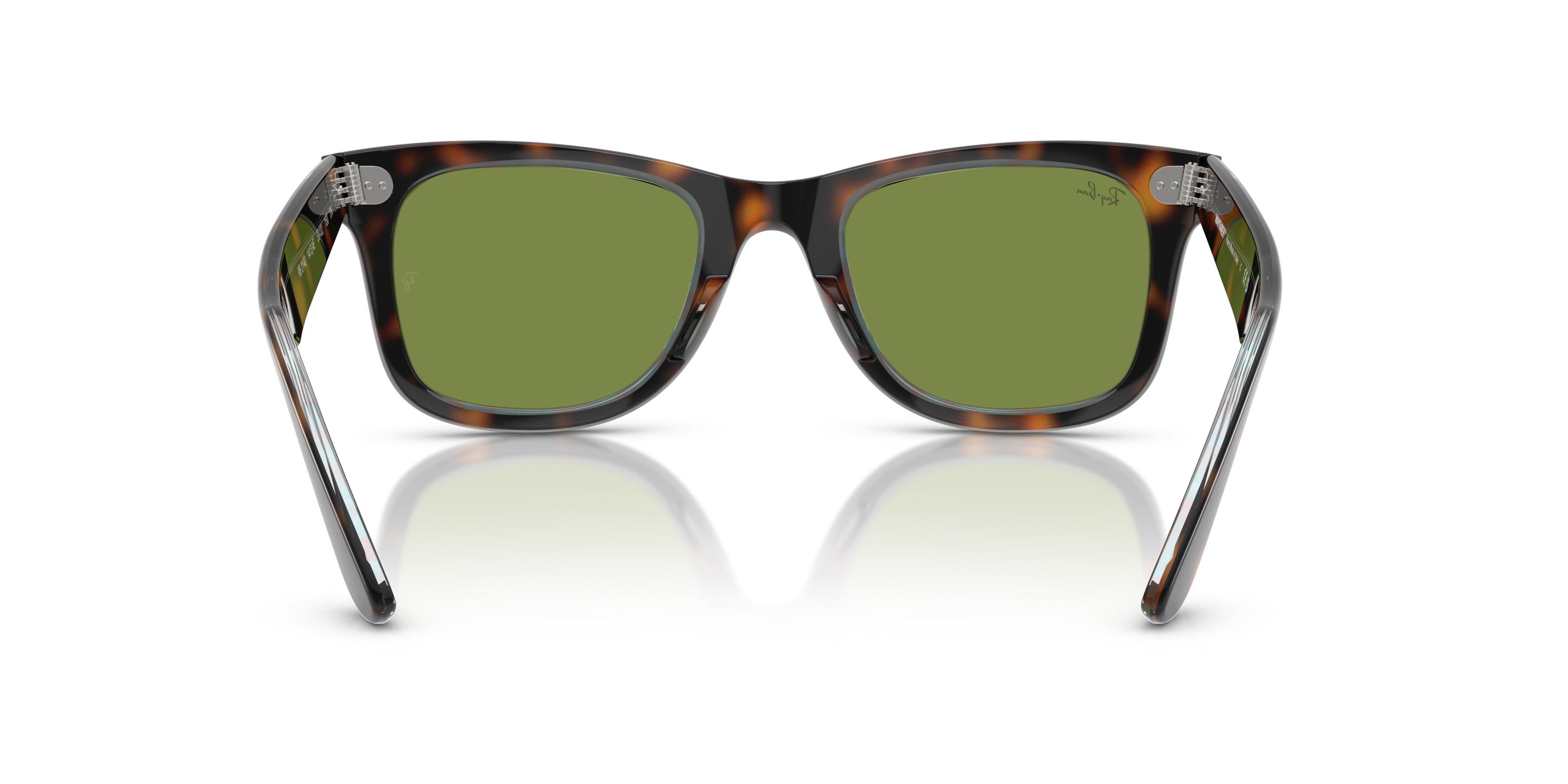 Ray-Ban Original Wayfarer Classic Green Sunglasses &ndash; Dark Havana On Multicolor - MULTI-COLOR Thumbnail View 3