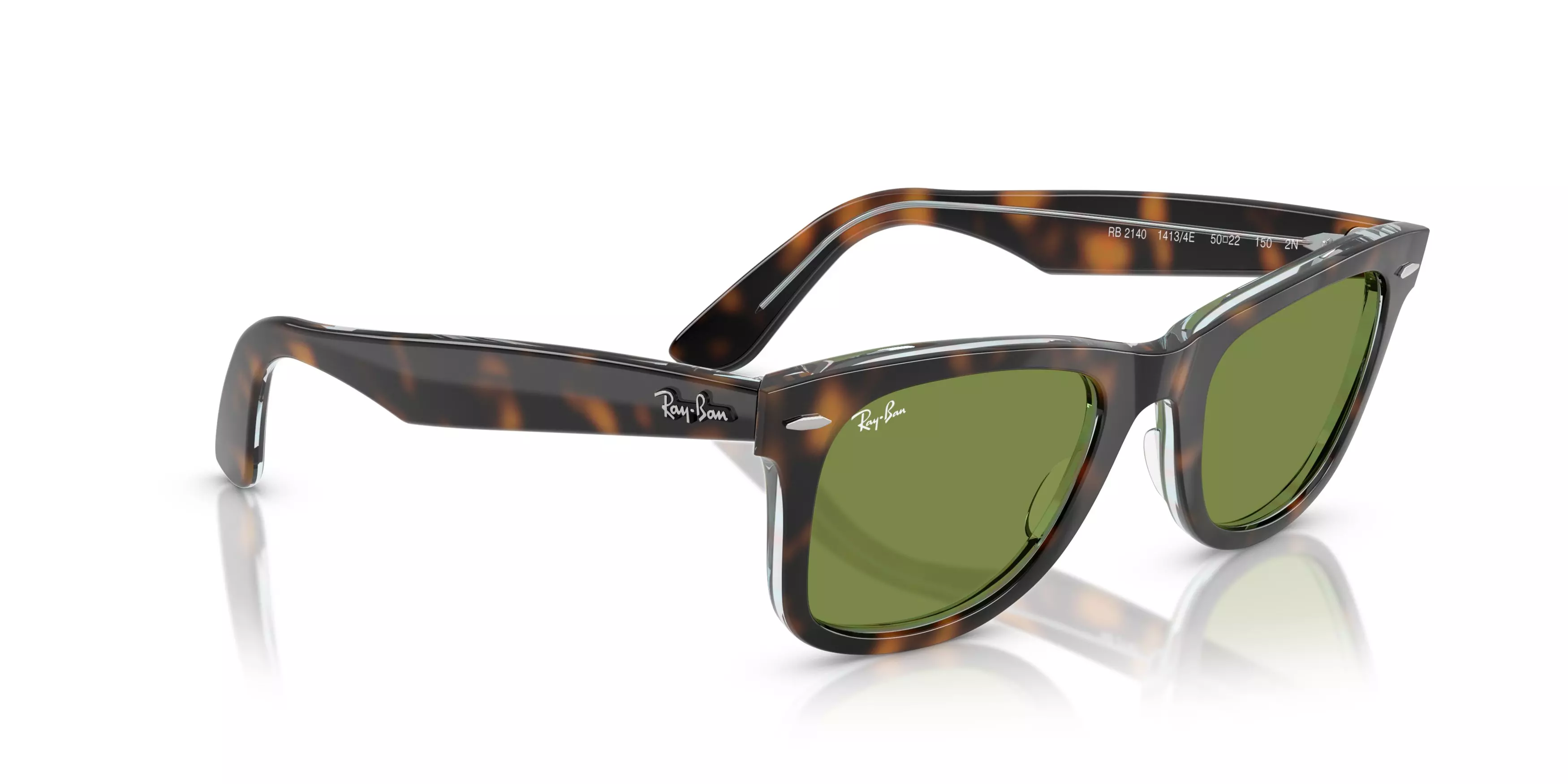 Ray-Ban Original Wayfarer Classic Green Sunglasses – Dark Havana On Multicolor - MULTI-COLOR