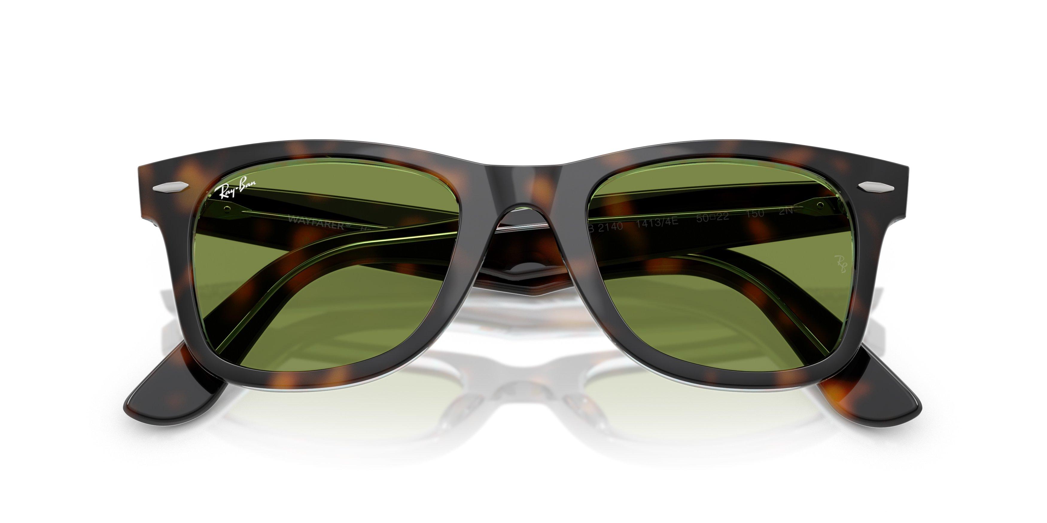 Ray-Ban Original Wayfarer Classic Green Sunglasses &ndash; Dark Havana On Multicolor - MULTI-COLOR Thumbnail View 6