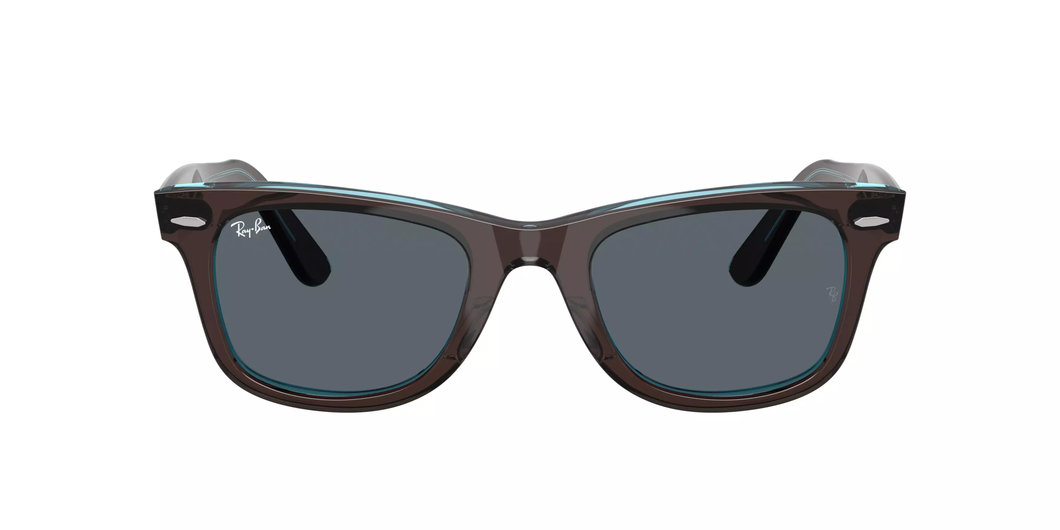 Ray-Ban Original Wayfarer Classic Blue Sunglasses – Brown on Transparent - BROWN
