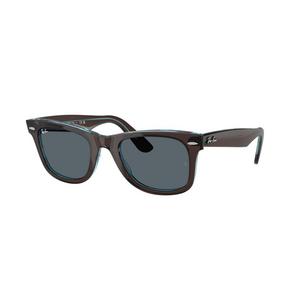 Ray-Ban Original Wayfarer Classic Blue Sunglasses – Brown on Transparent