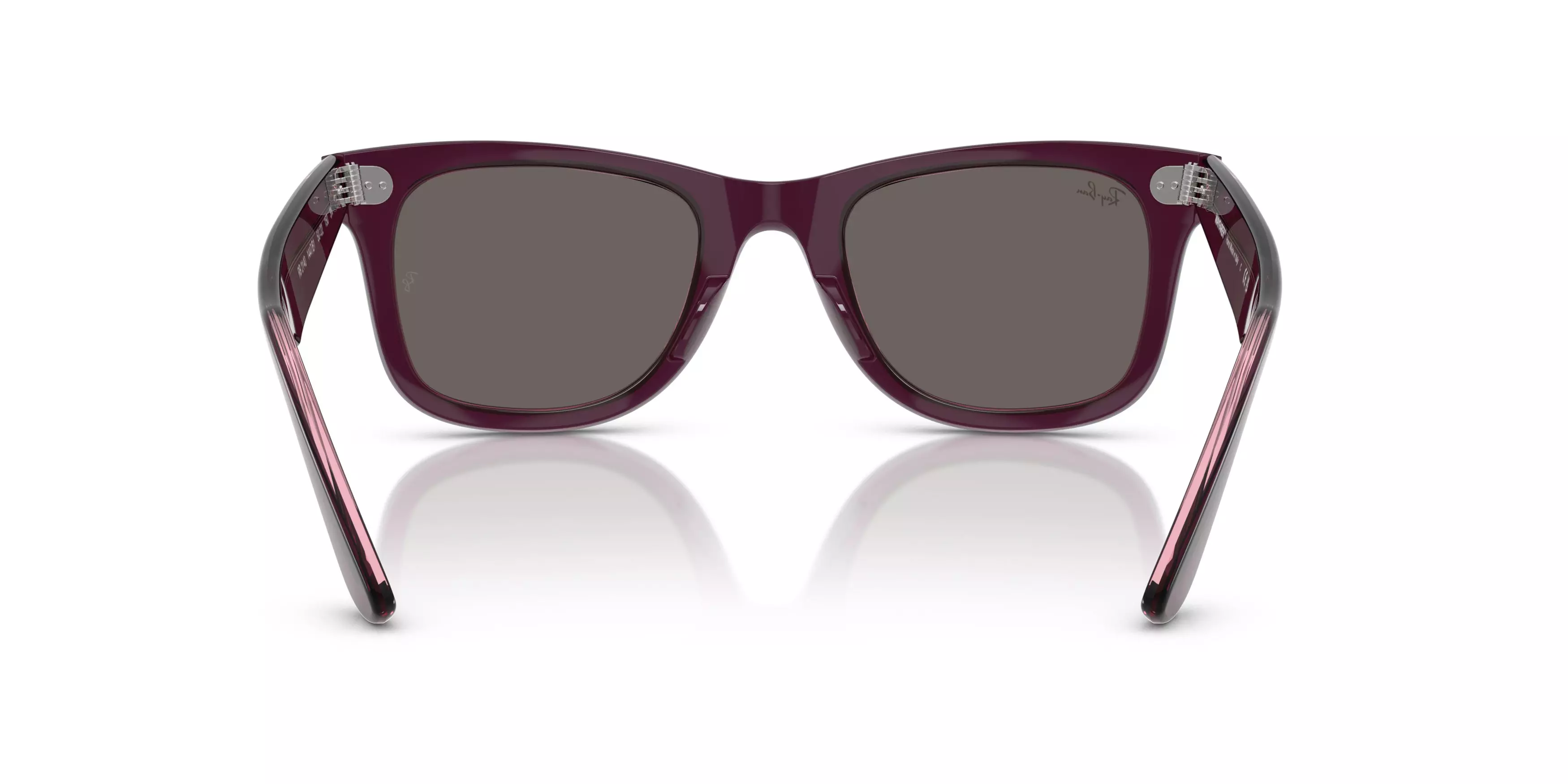 Ray-Ban Original Wayfarer Classic Grey Sunglasses – Purple on Transparent - PURPLE