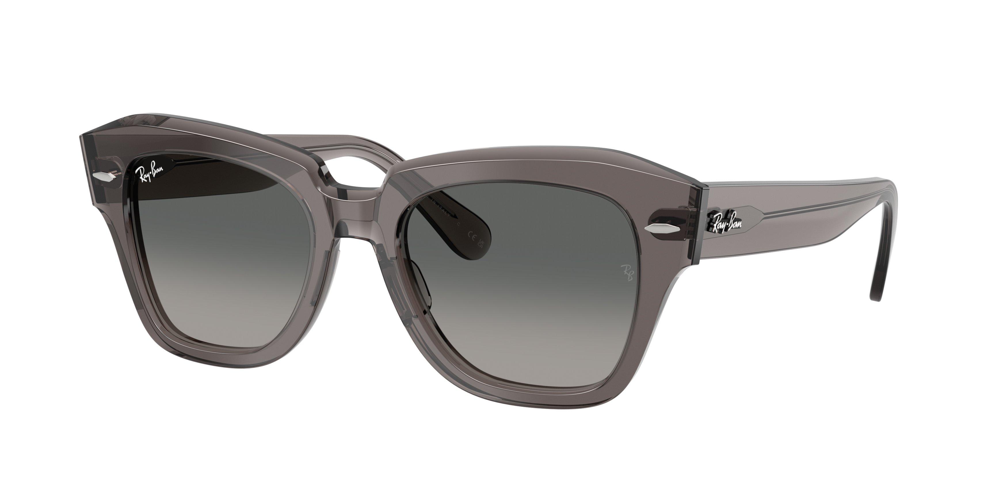 Ray-Ban State Street Grey Gradient Sunglasses &ndash; Transparent Grey - GREY Thumbnail View 1