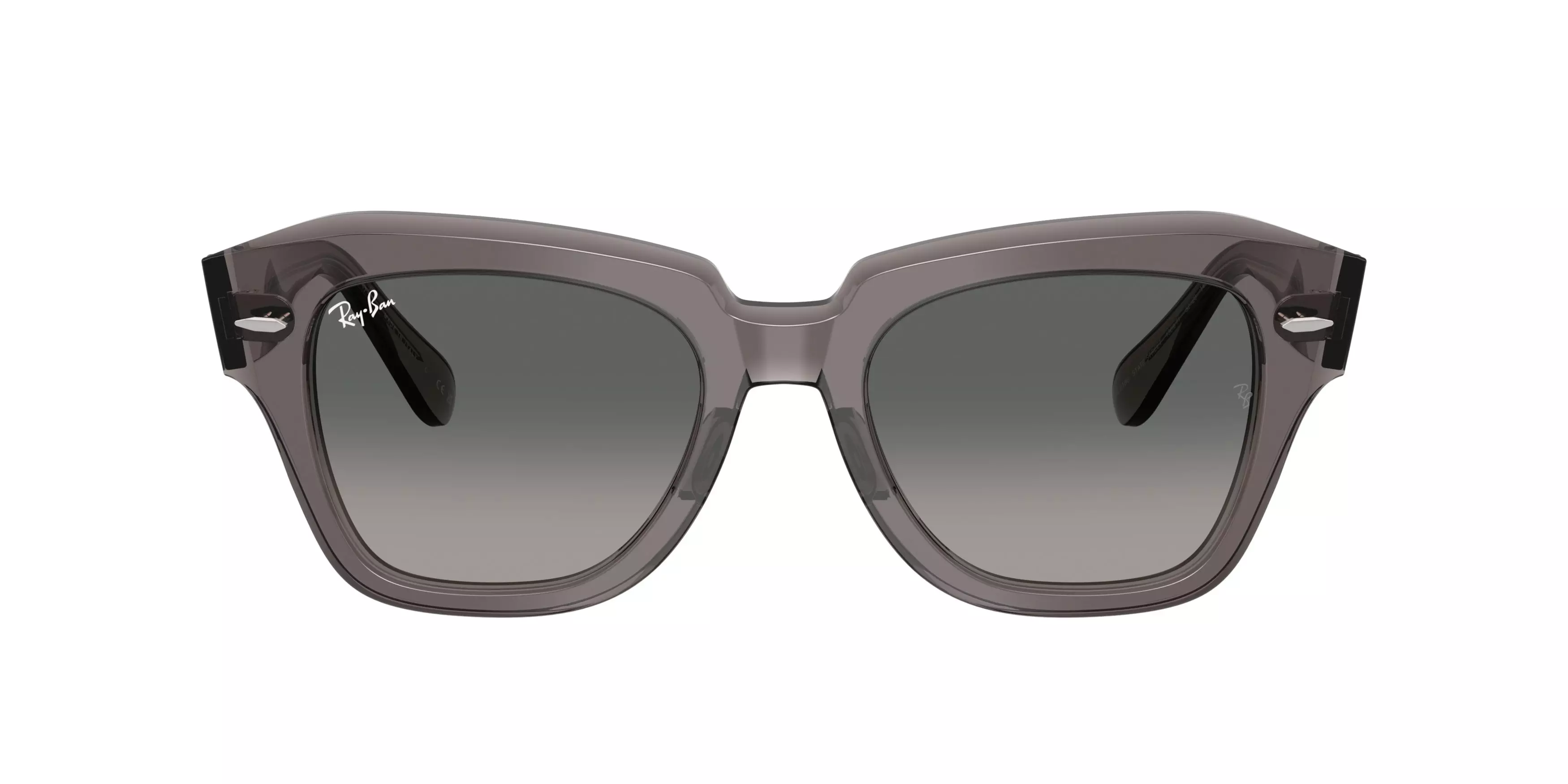Ray-Ban State Street Grey Gradient Sunglasses – Transparent Grey - GREY