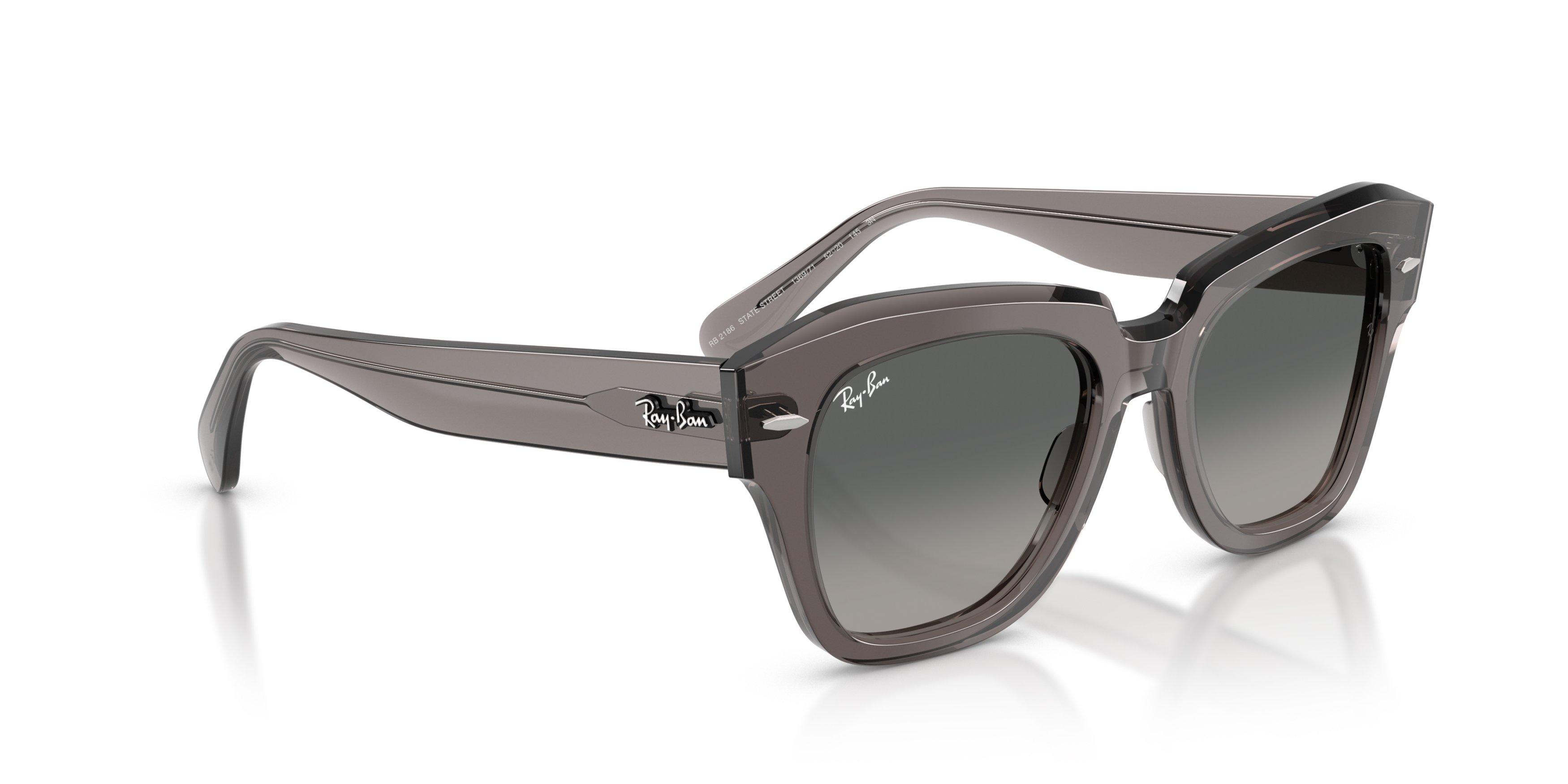 Ray-Ban State Street Grey Gradient Sunglasses &ndash; Transparent Grey - GREY Thumbnail View 4