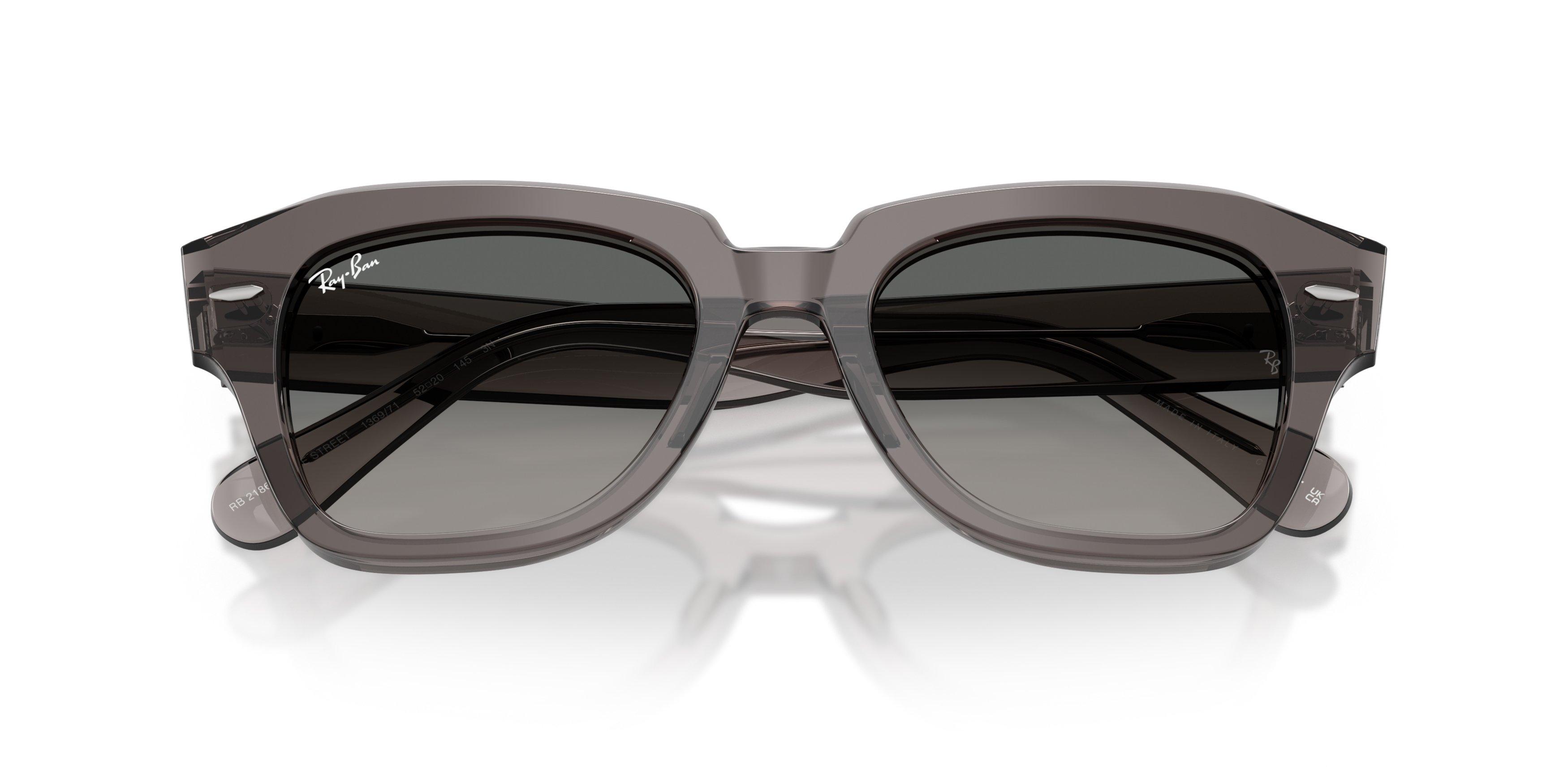 Ray-Ban State Street Grey Gradient Sunglasses &ndash; Transparent Grey - GREY Thumbnail View 6