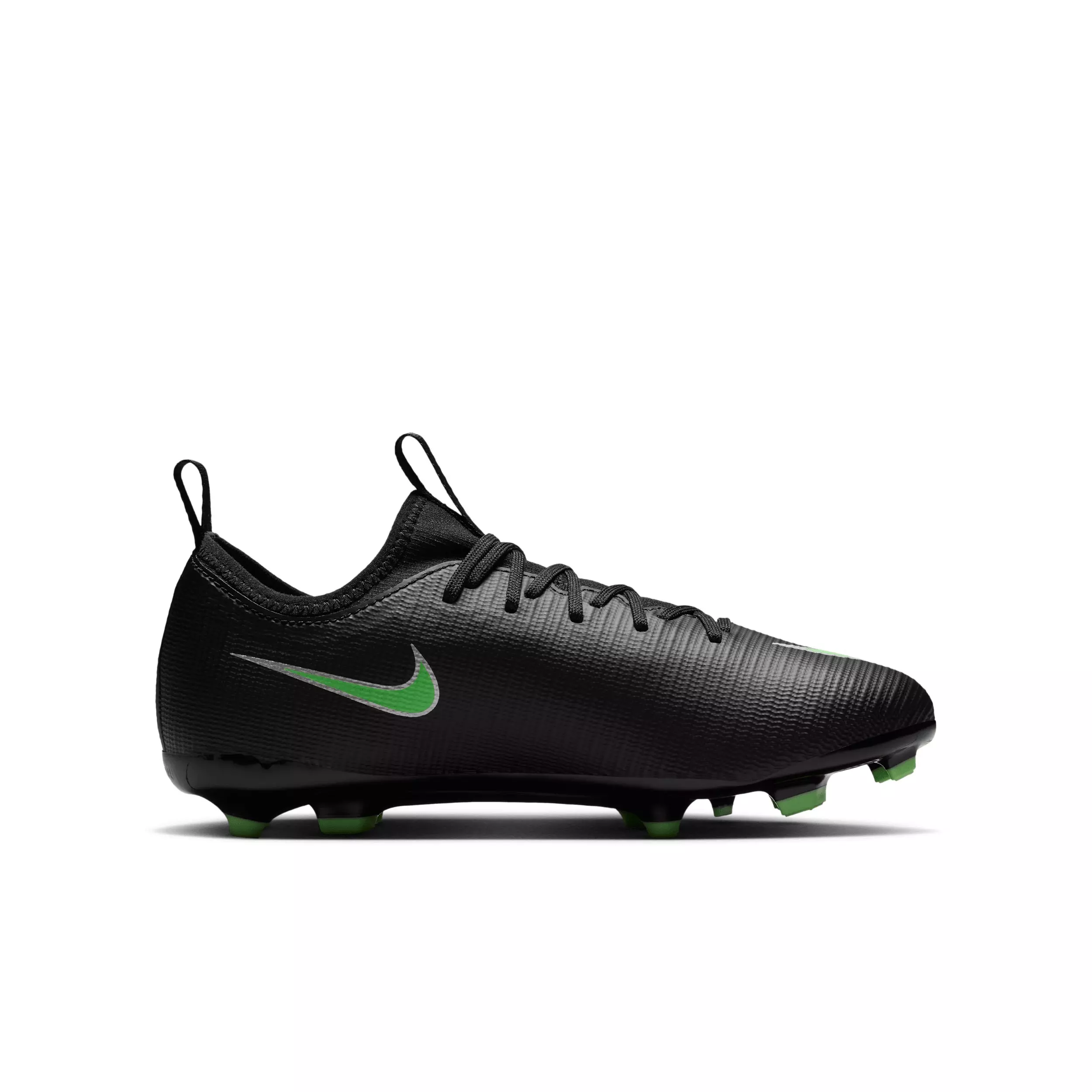 Nike Mercurial Vapor 17 Academy MG "Black/Black/Illusion Green" Grade School Kids' Soccer Cleat - BLACK/BLACK/GREEN