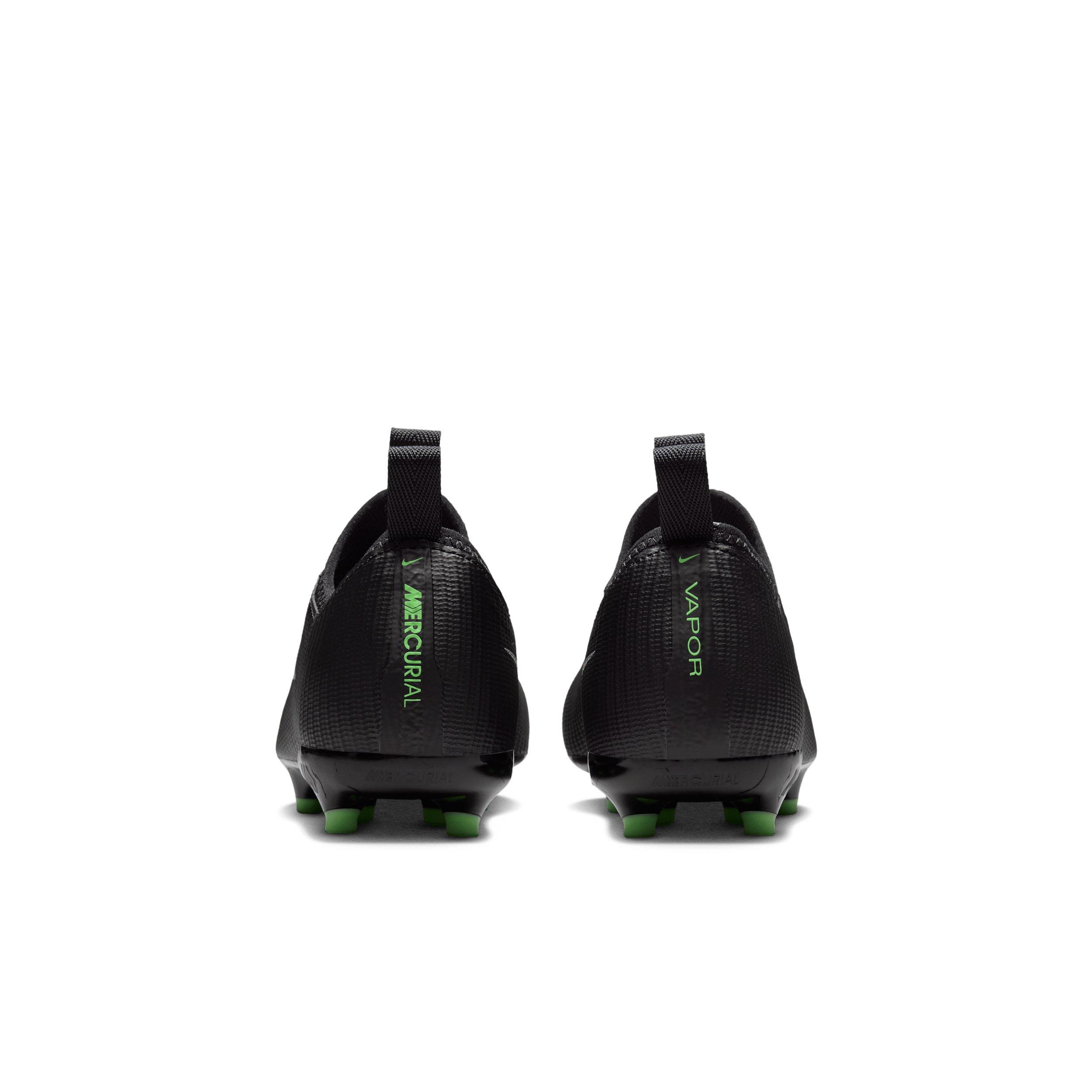 Nike Mercurial Vapor 17 Academy MG "Black/Black/Illusion Green" Grade School Kids' Soccer Cleat - BLACK/BLACK/GREEN Thumbnail View 5