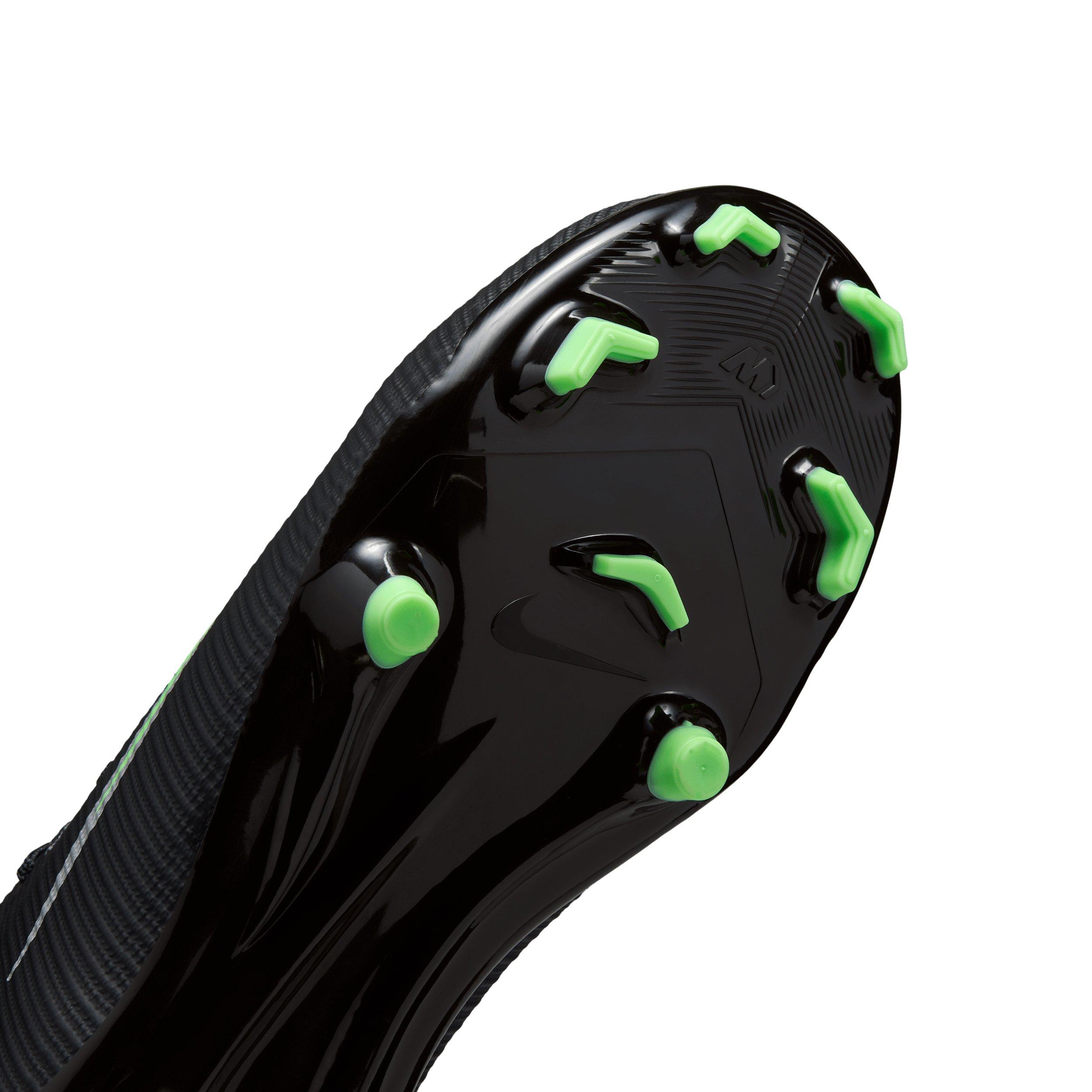 Nike Mercurial Vapor 17 Academy MG "Black/Black/Illusion Green" Grade School Kids' Soccer Cleat - BLACK/BLACK/GREEN Thumbnail View 7