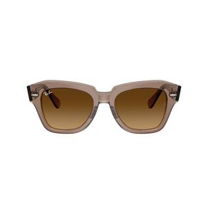 Ray-Ban State Street Brown Gradient Sunglasses &ndash; Transparent Light Brown
