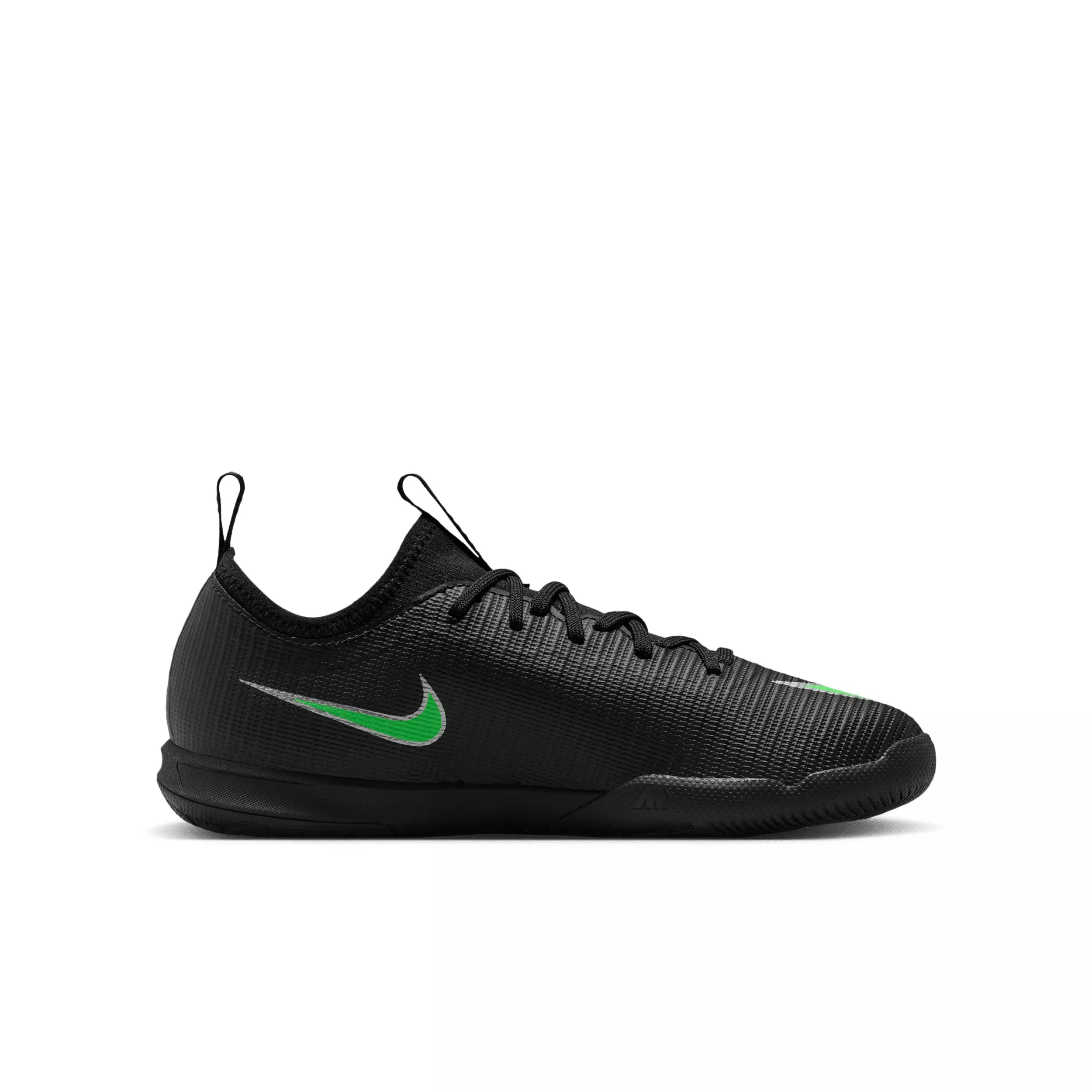 Nike Mercurial Vapor 17 Academy IC "Black/Black/Illusion Green" Grade School Kids' Soccer Shoe - BLACK/BLACK/GREEN