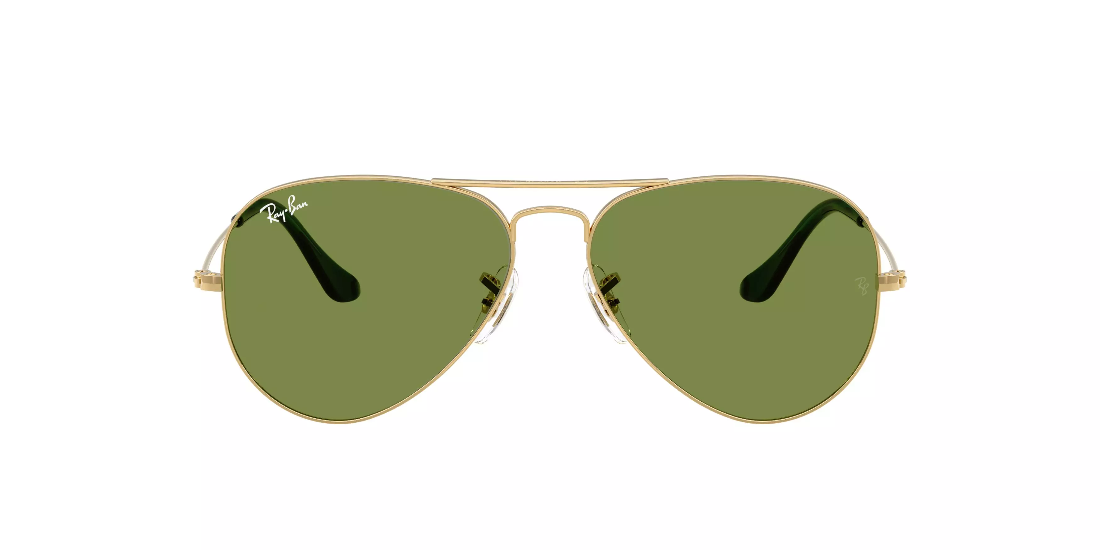 Ray-Ban Style Aviator Large Green Sunglasses – Arista Gold - GOLD/GREEN