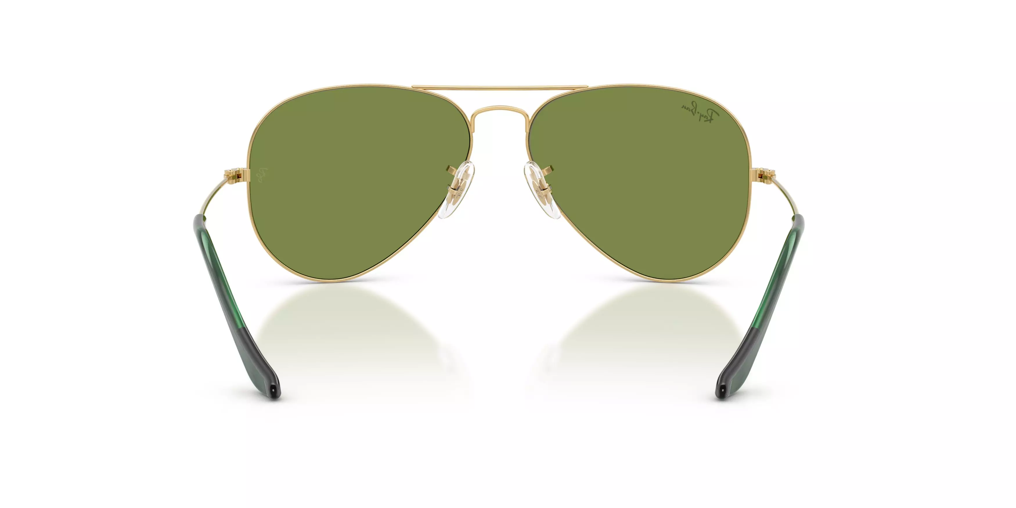 Ray-Ban Style Aviator Large Green Sunglasses – Arista Gold - GOLD/GREEN