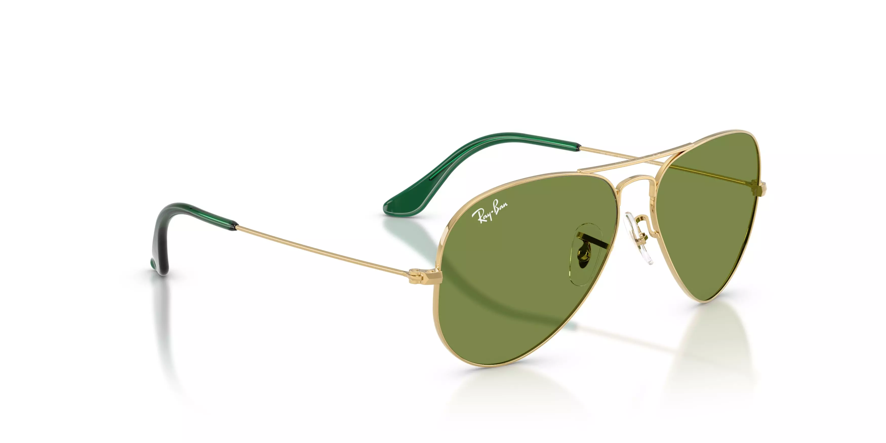 Ray-Ban Style Aviator Large Green Sunglasses – Arista Gold - GOLD/GREEN
