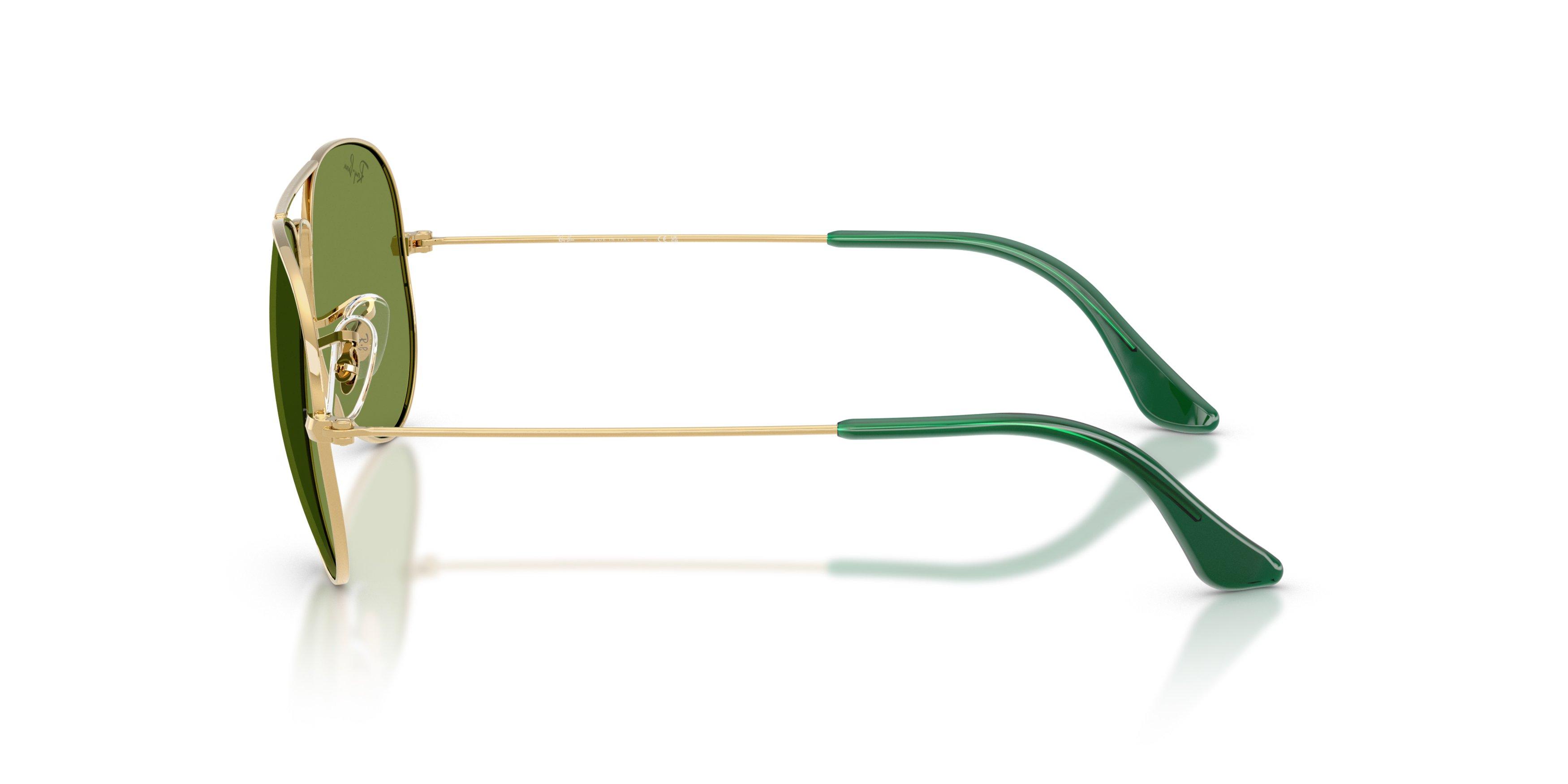 Ray-Ban Style Aviator Large Green Sunglasses &ndash; Arista Gold - GOLD/GREEN Thumbnail View 5