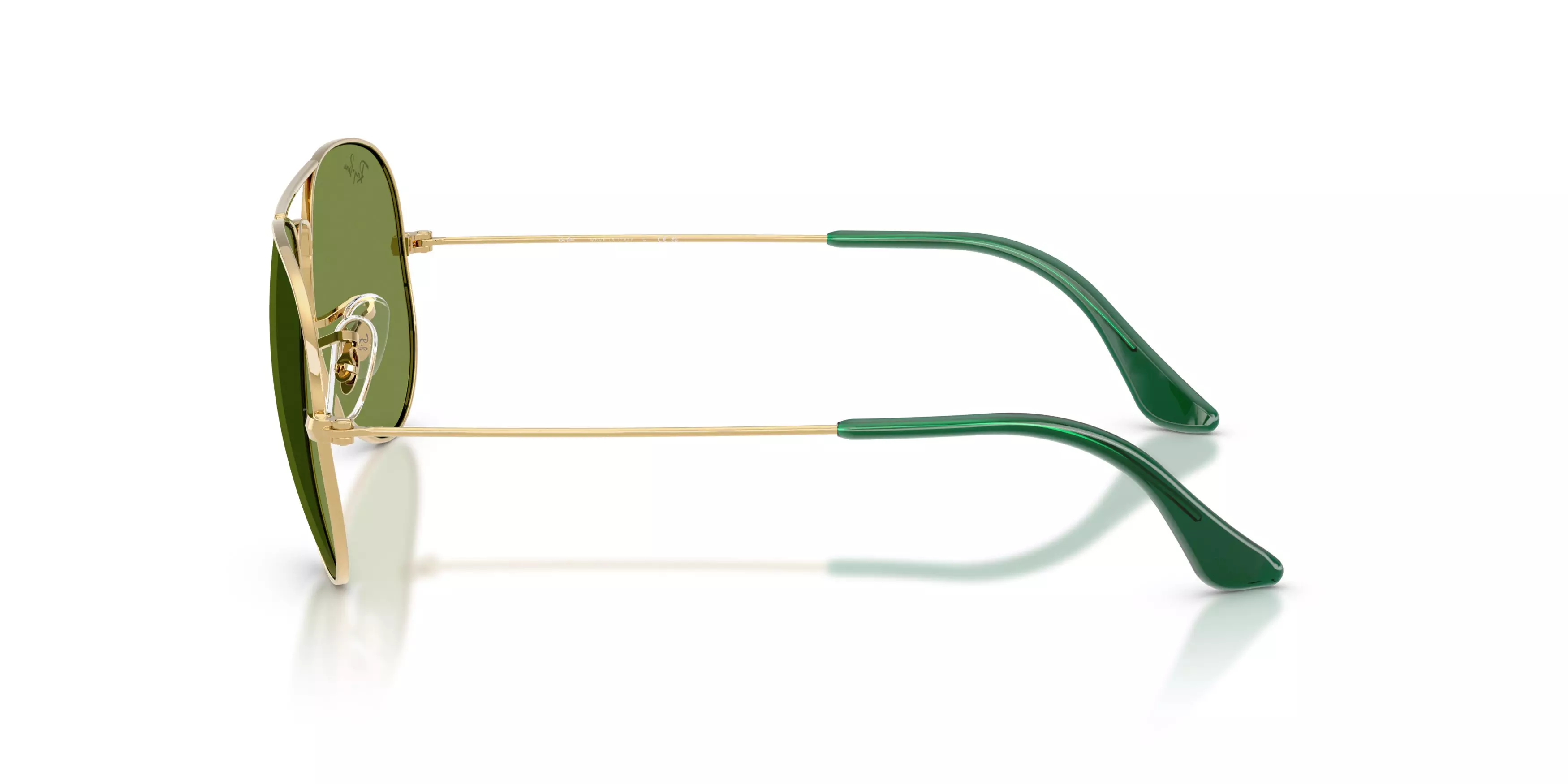 Ray-Ban Style Aviator Large Green Sunglasses – Arista Gold - GOLD/GREEN