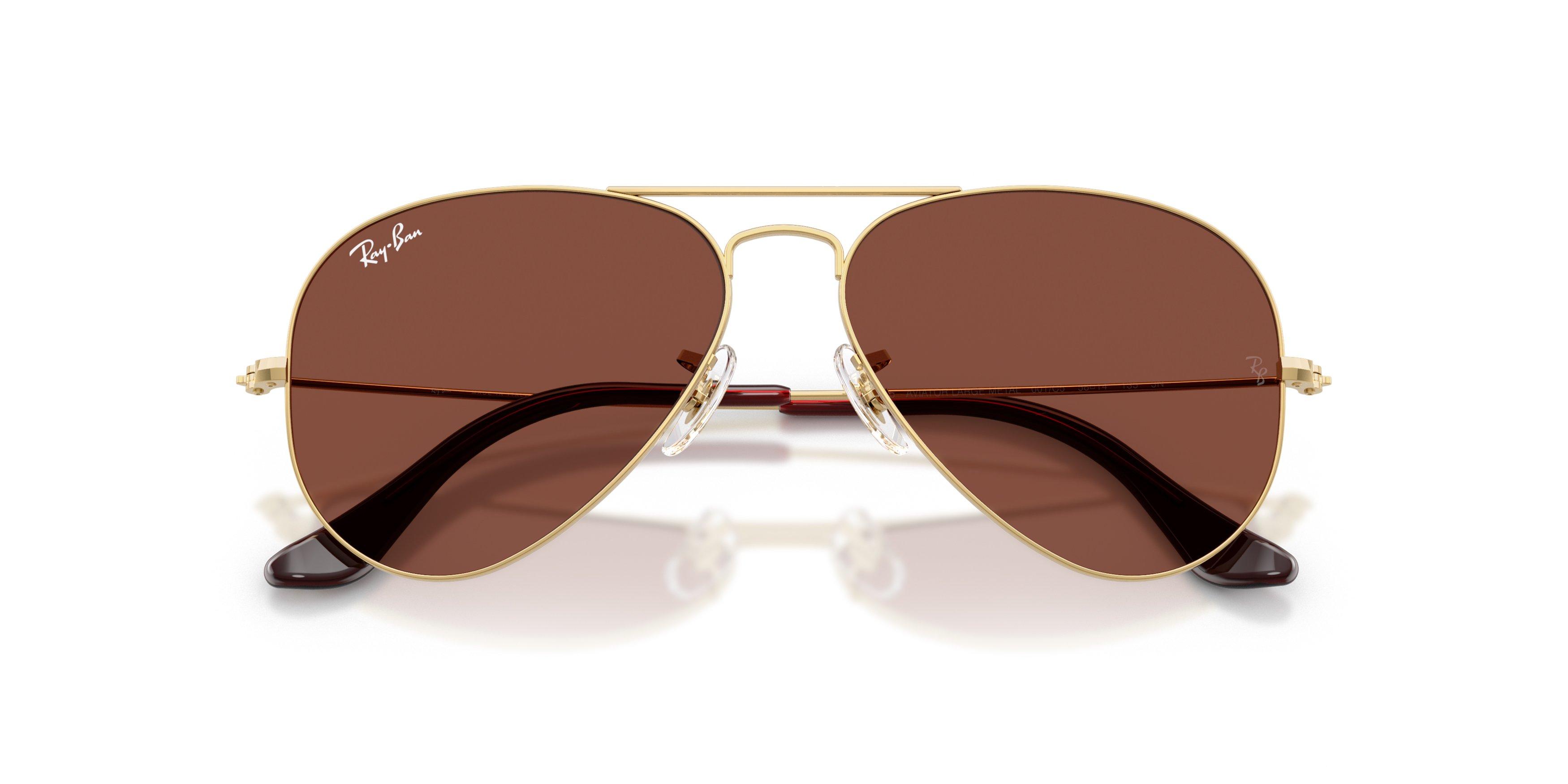 Ray-Ban Style Aviator Large Red Sunglasses &ndash; Arista Gold - GOLD/RED Thumbnail View 6
