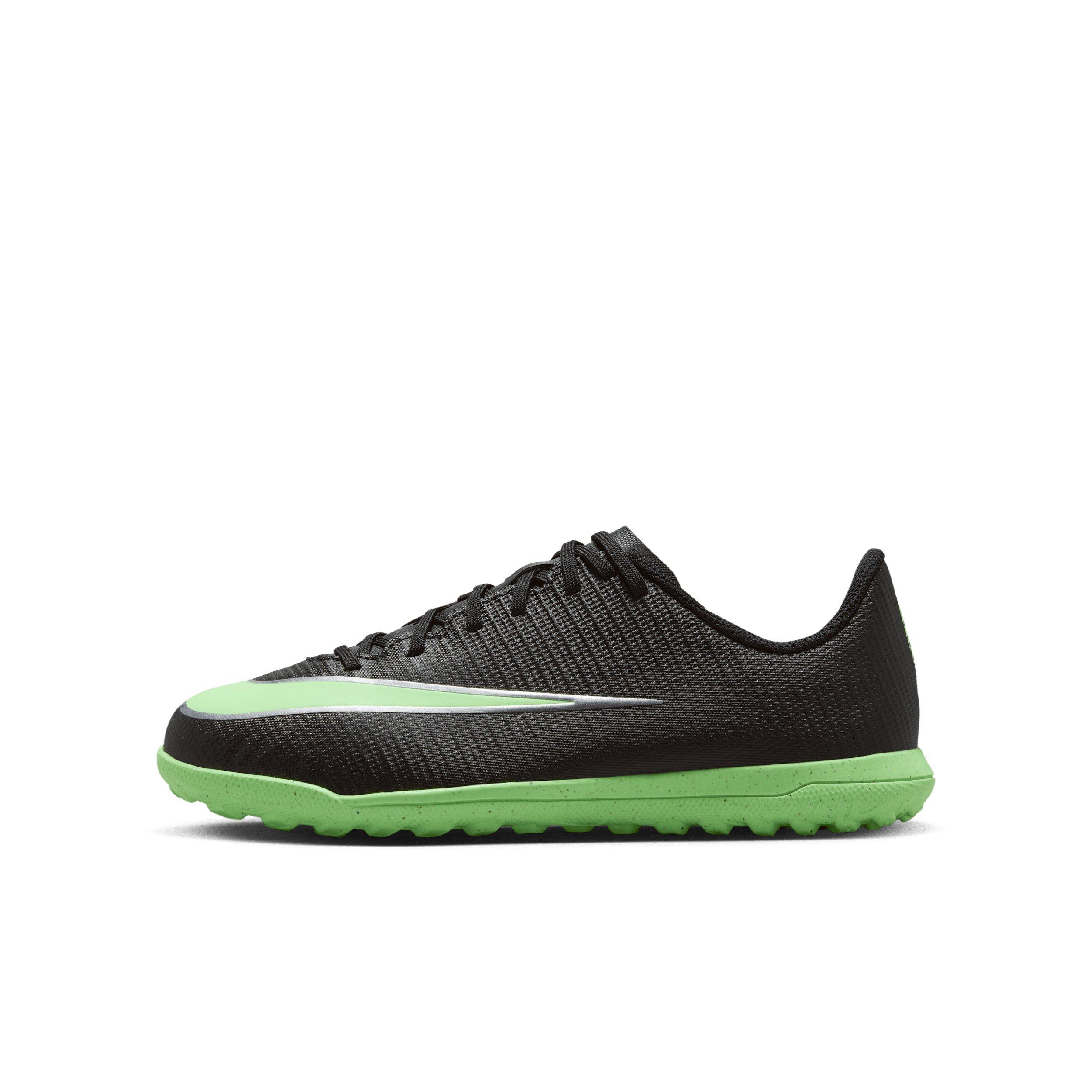 Nike Mercurial Vapor 17 Club Turf Grade School Kids' "Black/Black/Illusion Green" Soccer Shoe