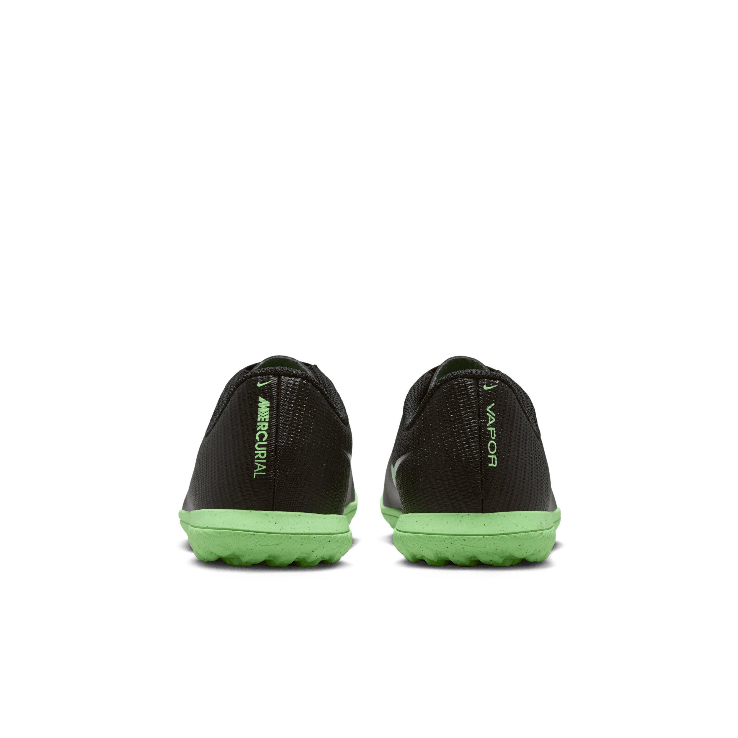 Nike Mercurial Vapor 17 Club Turf "Black/Black/Illusion Green" Grade School Kids' Soccer Shoe - BLACK/BLACK/GREEN Thumbnail View 5