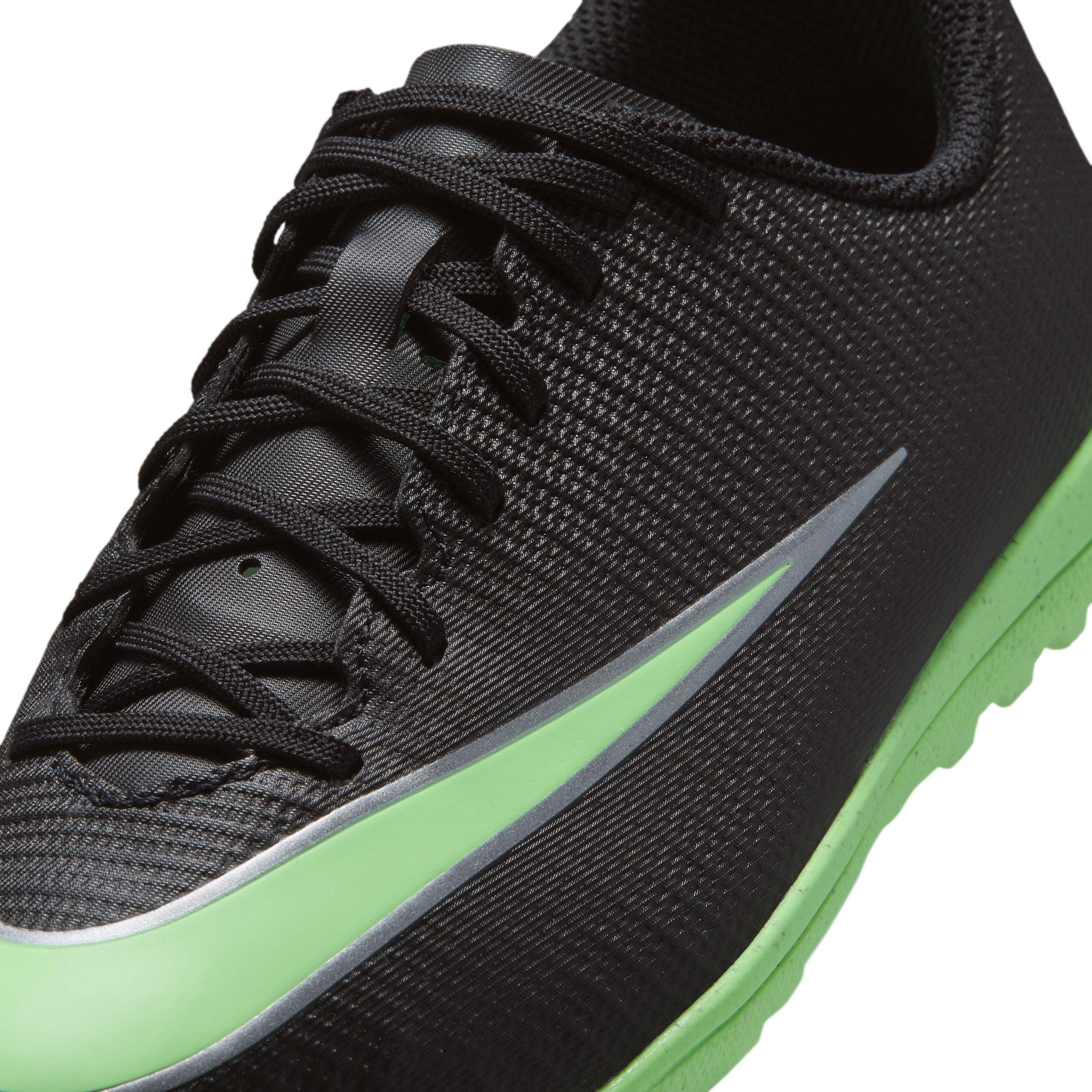 Nike Mercurial Vapor 17 Club Turf "Black/Black/Illusion Green" Grade School Kids' Soccer Shoe - BLACK/BLACK/GREEN Thumbnail View 7