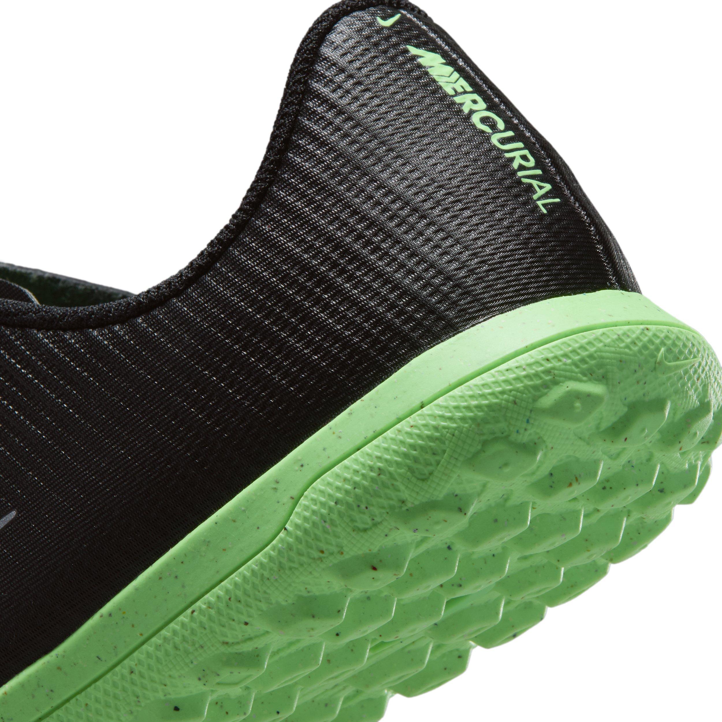 Nike Mercurial Vapor 17 Club Turf "Black/Black/Illusion Green" Grade School Kids' Soccer Shoe - BLACK/BLACK/GREEN Thumbnail View 8