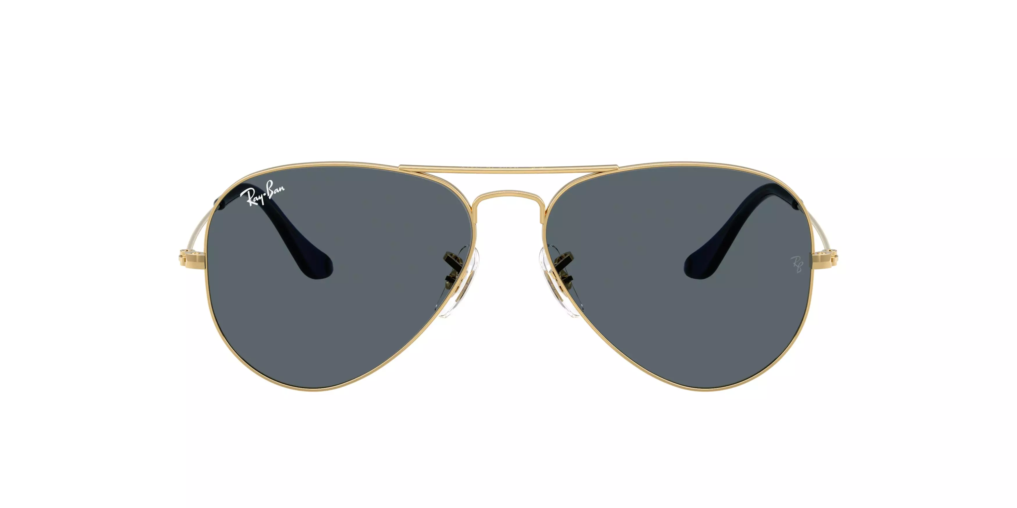 Ray-Ban Style Aviator Large Dark Blue Sunglasses – Arista Gold - GOLD
