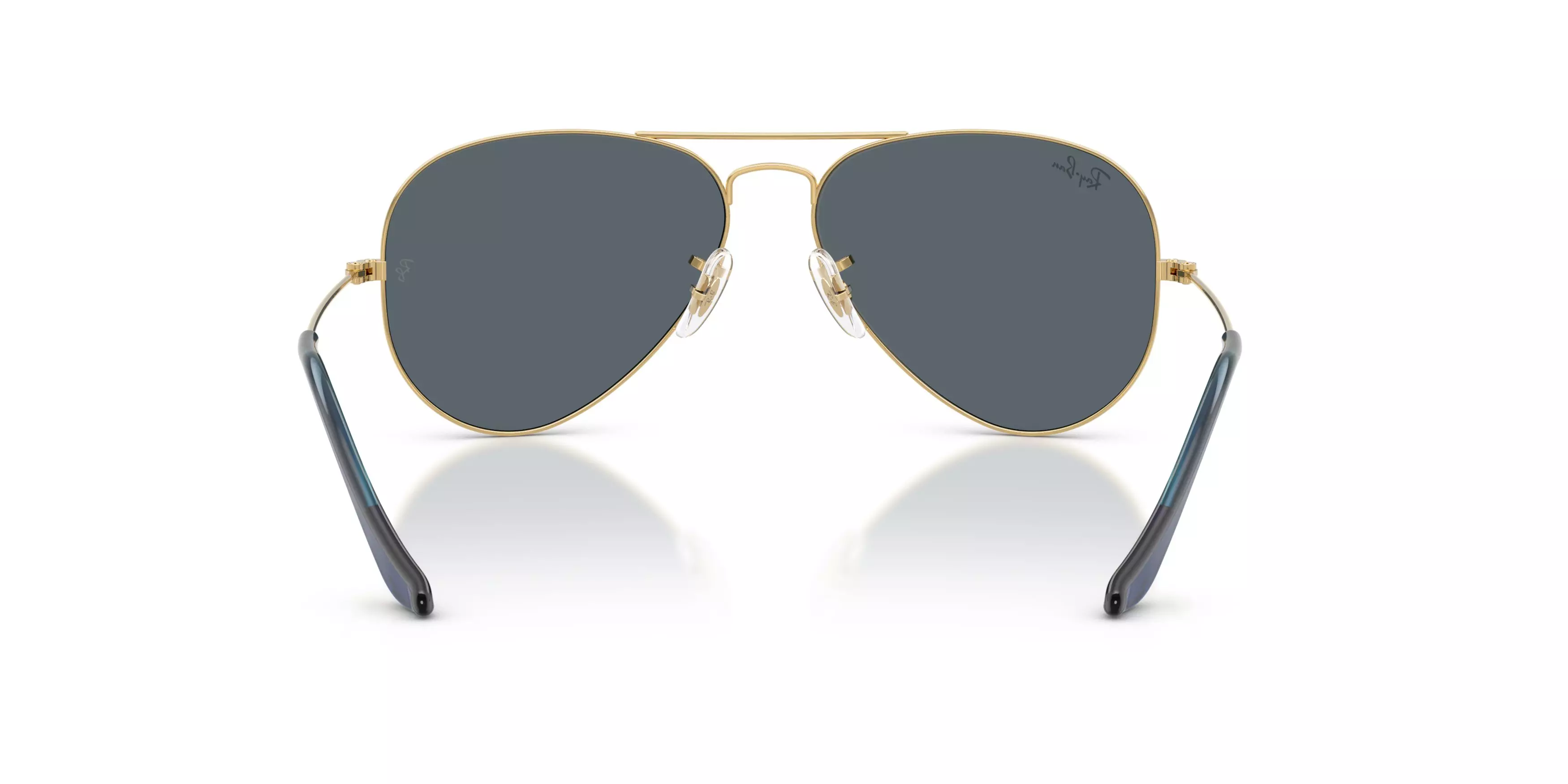 Ray-Ban Style Aviator Large Dark Blue Sunglasses – Arista Gold - GOLD