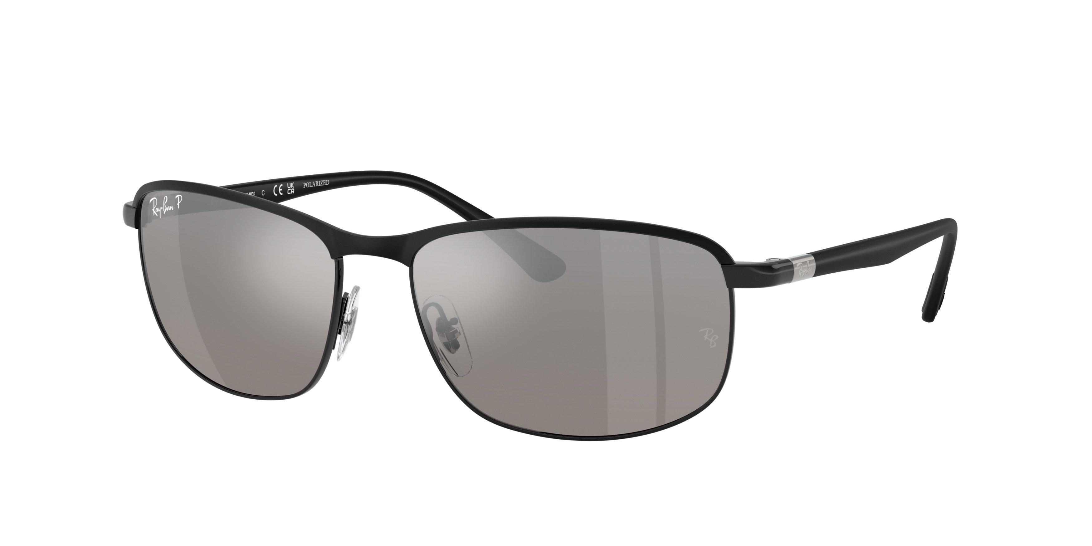Ray-Ban RB3671CH Chromance Silver Mirror Polarized Sunglasses &ndash; Black - BLACK Thumbnail View 1
