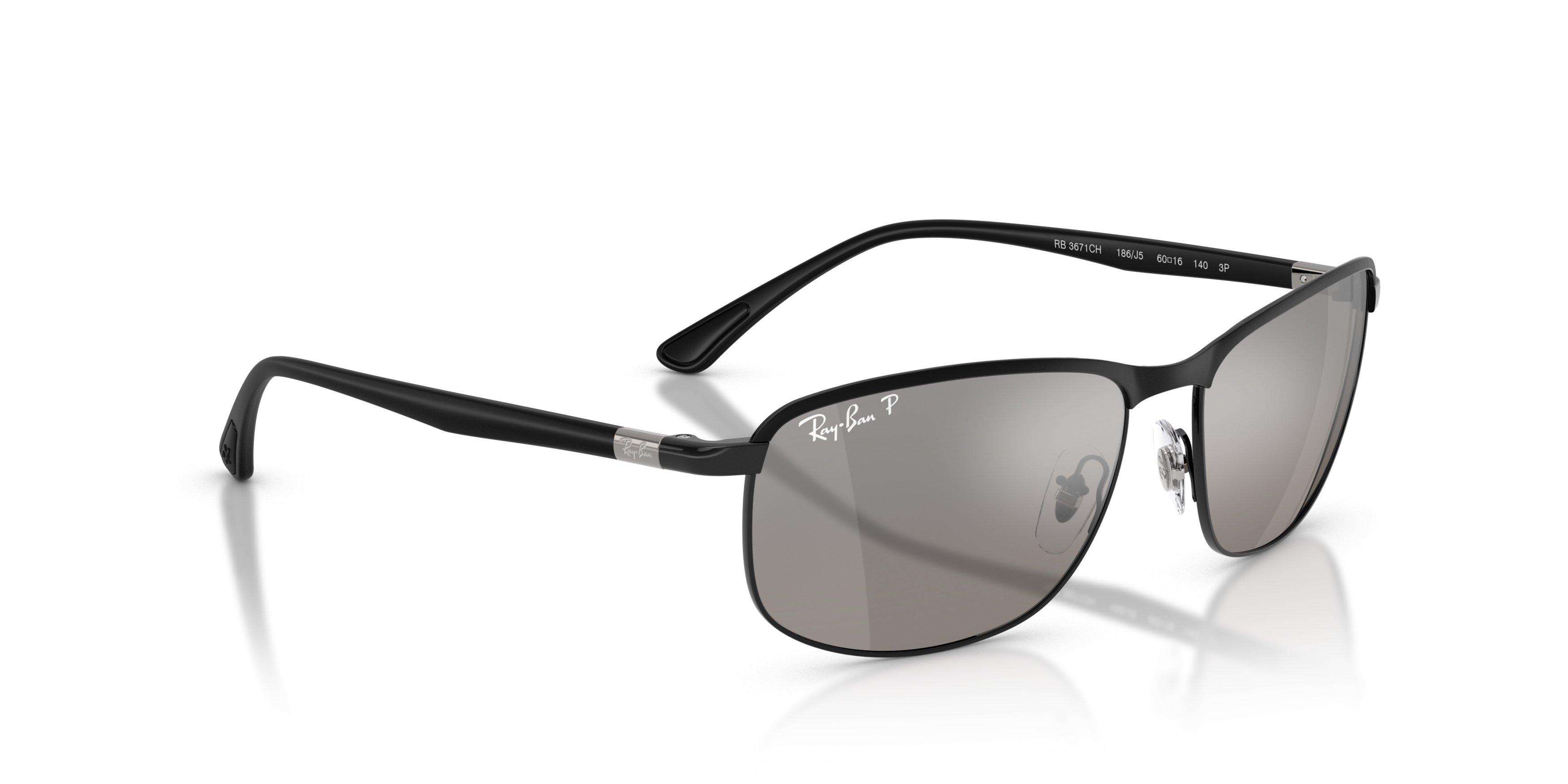 Ray-Ban RB3671CH Chromance Silver Mirror Polarized Sunglasses &ndash; Black - BLACK Thumbnail View 4
