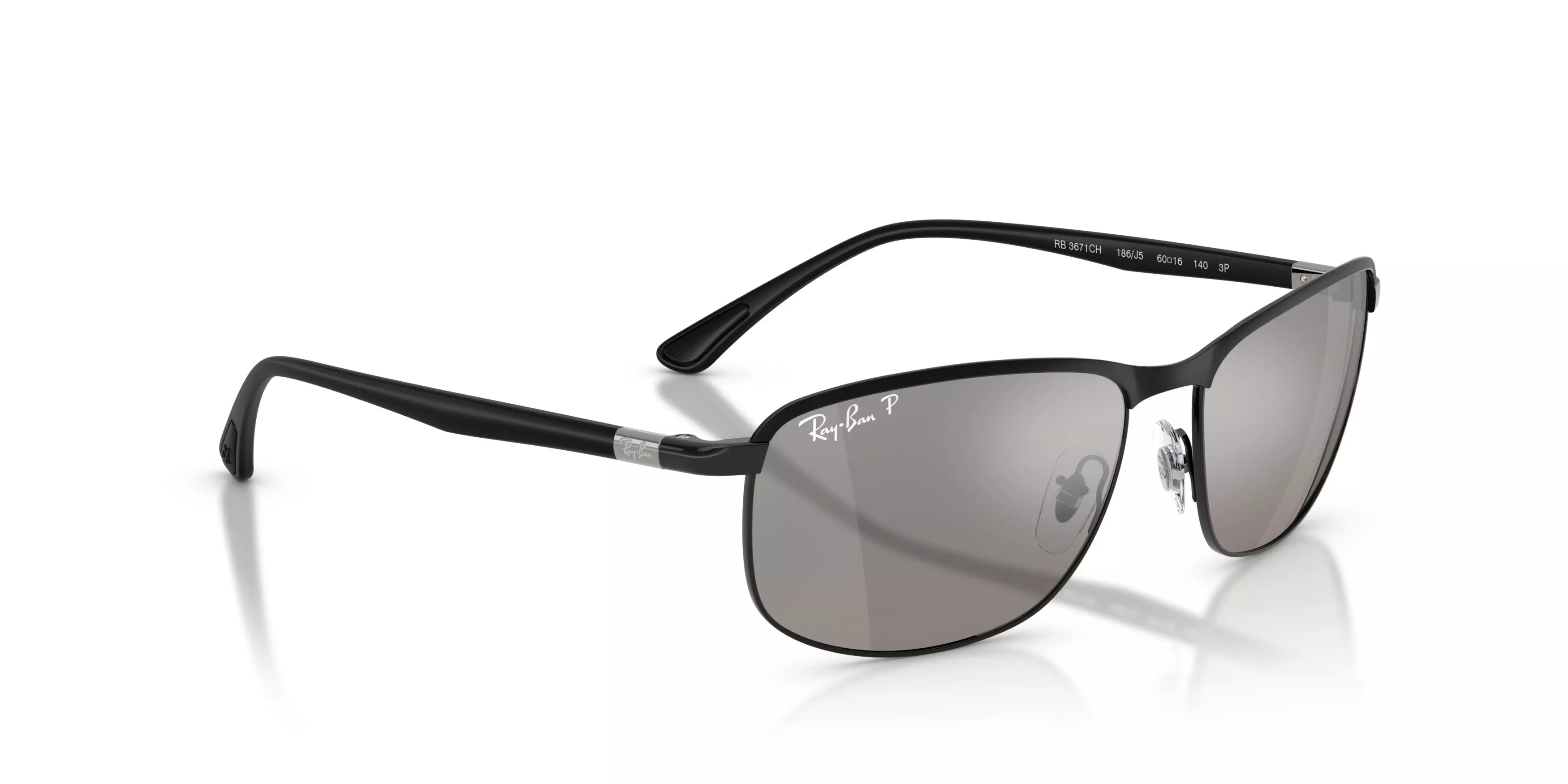 Ray-Ban RB3671CH Chromance Silver Mirror Polarized Sunglasses – Black - BLACK