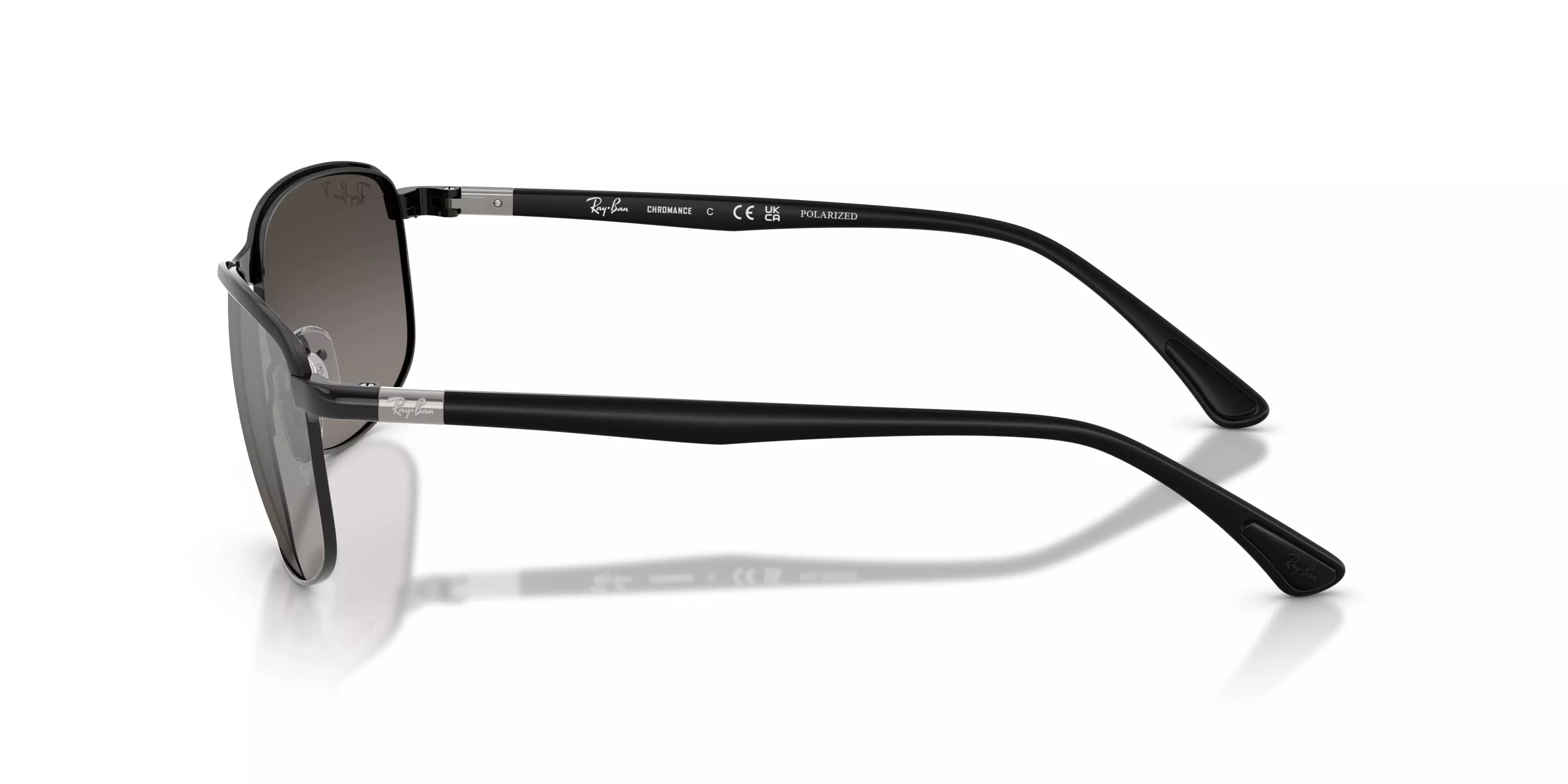 Ray-Ban RB3671CH Chromance Silver Mirror Polarized Sunglasses – Black - BLACK