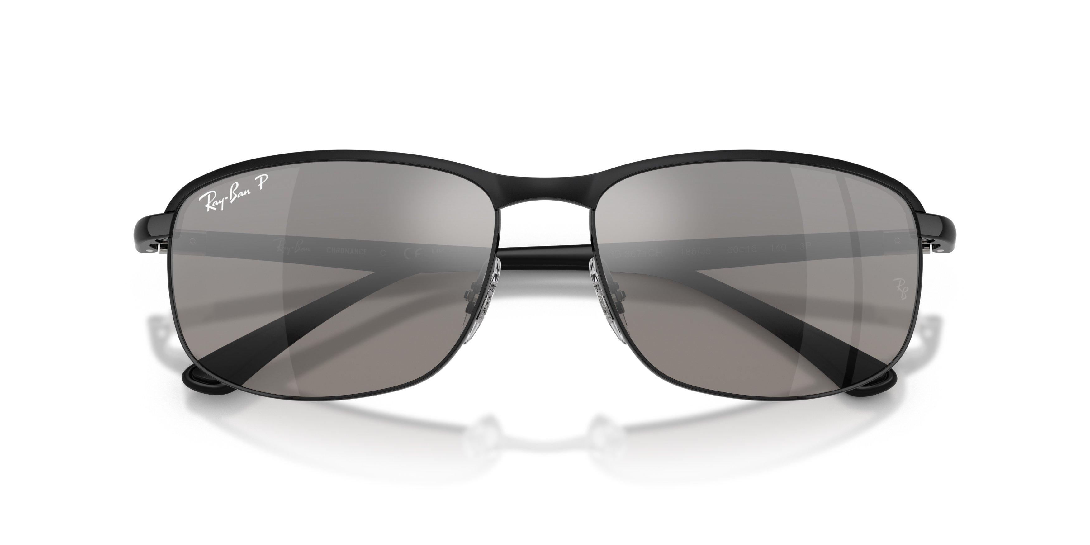 Ray-Ban RB3671CH Chromance Silver Mirror Polarized Sunglasses &ndash; Black - BLACK Thumbnail View 6