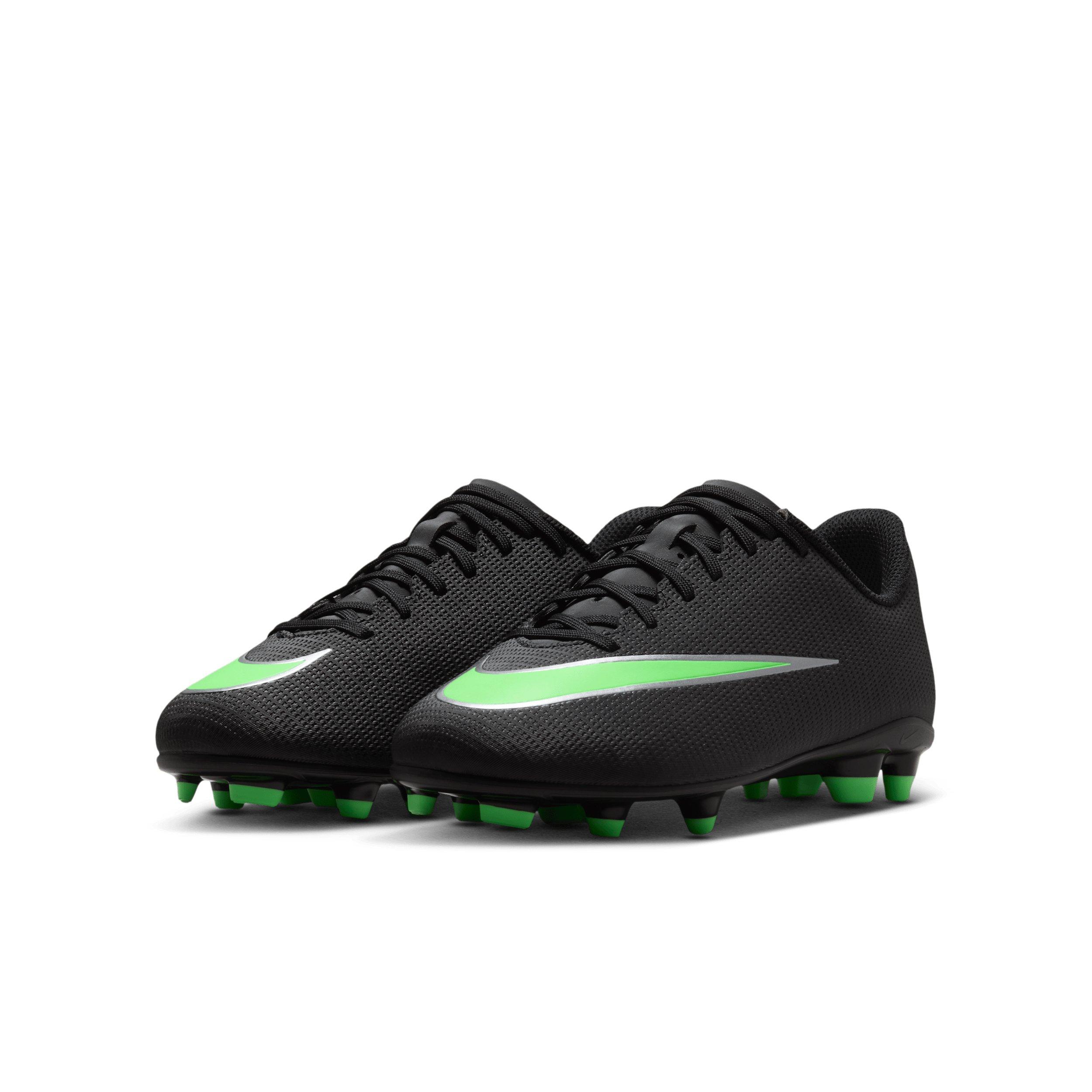 Nike Mercurial Vapor 17 Club MG "Black/Black/Illusion Green" Grade School Kids' Soccer Cleat - BLACK/BLACK/GREEN Thumbnail View 3