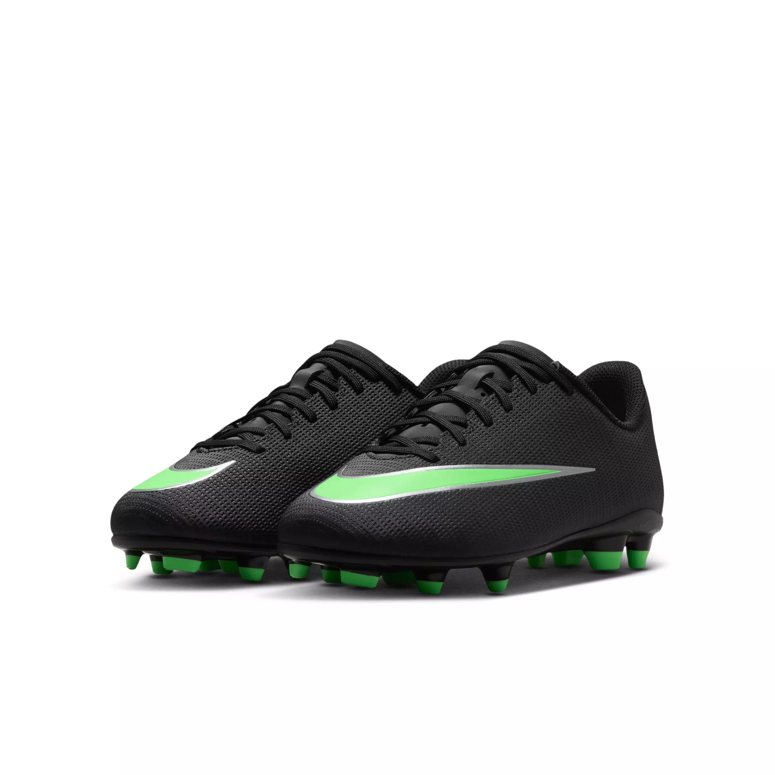 Nike Mercurial Vapor 17 Club MG "Black/Black/Illusion Green" Grade School Kids' Soccer Cleat - BLACK/BLACK/GREEN